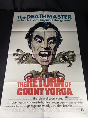 I01995 | Original 1971 The Return of Count Yorga One-Sheet Movie Poster with The Deathmaster Teaser