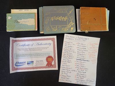 I00624 | A Trio of Vintage Autograph Books Featuring 1950s and 1960s Entertainment and Sports 