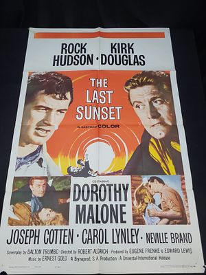 I02001 | Original US One-Sheet Movie Poster for The Last Sunset (1961) Starring Rock Hudson and 