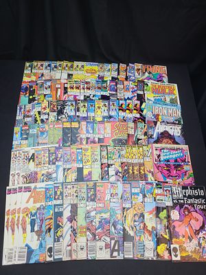 I02089 | A Collection of Vintage Marvel Comic Books, 1980s-1990s, Including Iron Man, Thor, and 