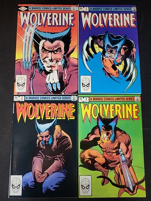 I02386 | Marvel Comics Wolverine 1982 Limited Series Complete Four-Issue Set 1-4. BID PER WHAT 