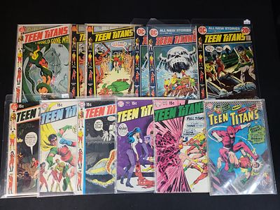 I02318 | A Collection of 12 DC Comics Teen Titans Silver and Bronze Age Comic Books. BID PER 