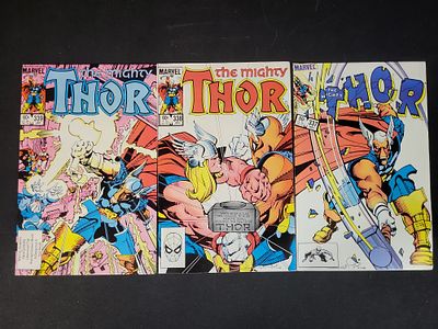 I02385 | A Trio of Marvel Comics The Mighty Thor Issues 337 338 and 339 Featuring First 