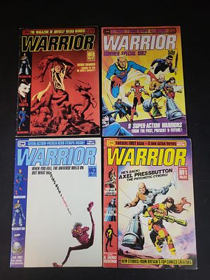 I02972 | Lot of Four Warrior British Comic Book Magazines including Issue Number 1. BID PER WHAT 