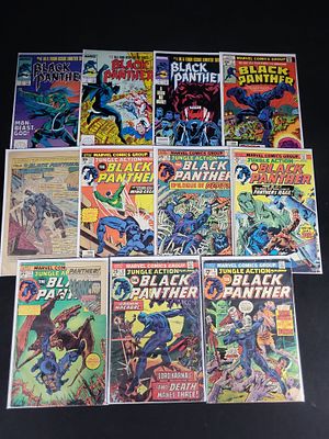 I02106 | Collection of 11 Black Panther Comic Books, Marvel Comics, 1974-1988. BID PER WHAT YOU 