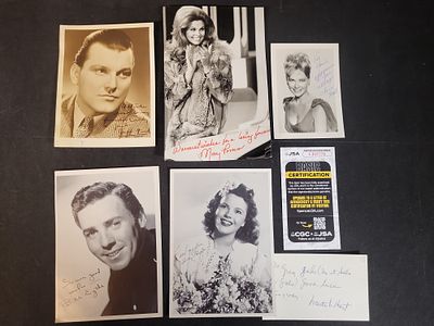 I03403 | A Collection of Seven Autographed Publicity Photographs and Memorabilia Featuring Film 