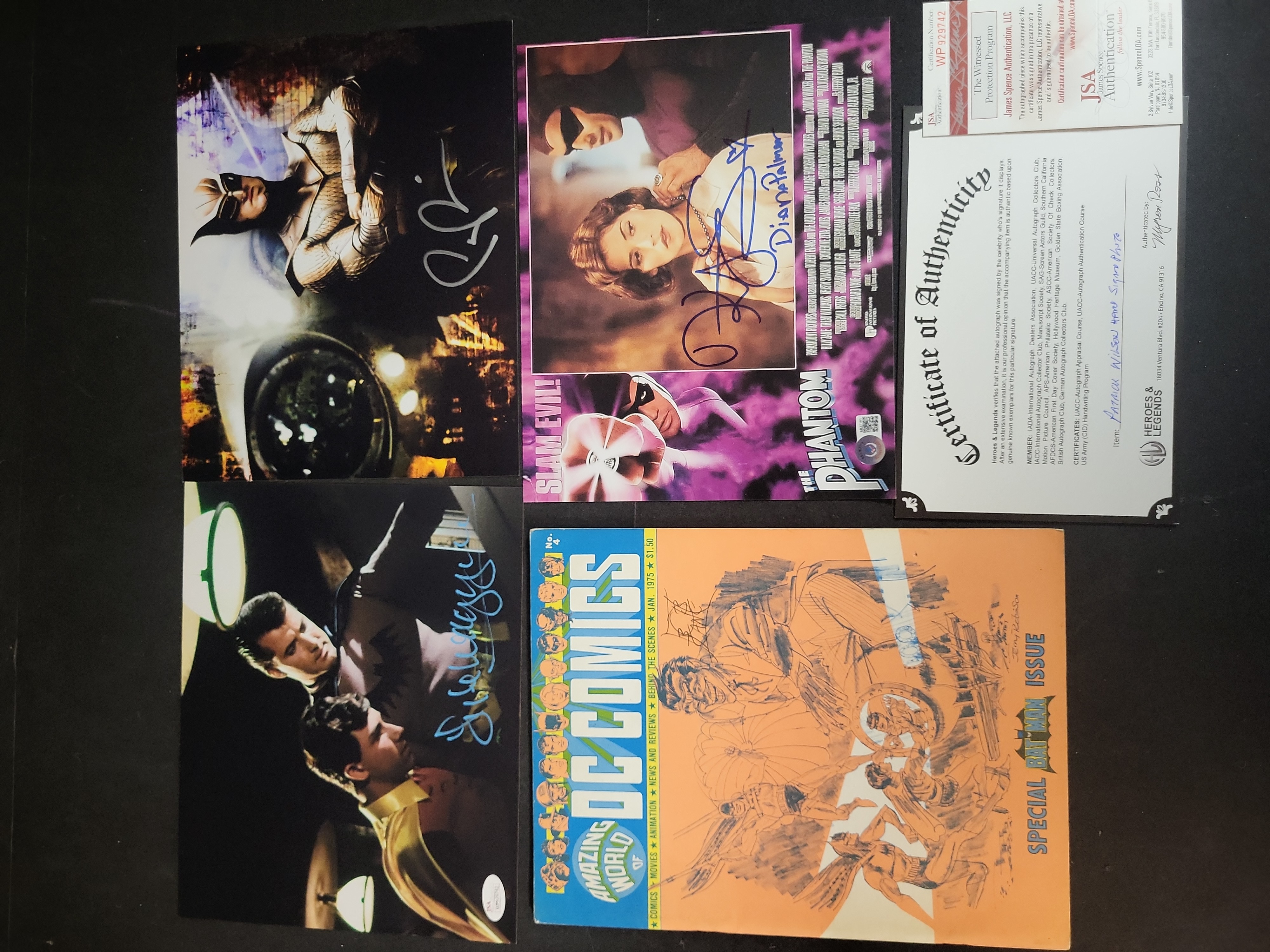 I03405 | A Collection of Autographed Superhero Memorabilia Including Bob Kane and Burt Ward