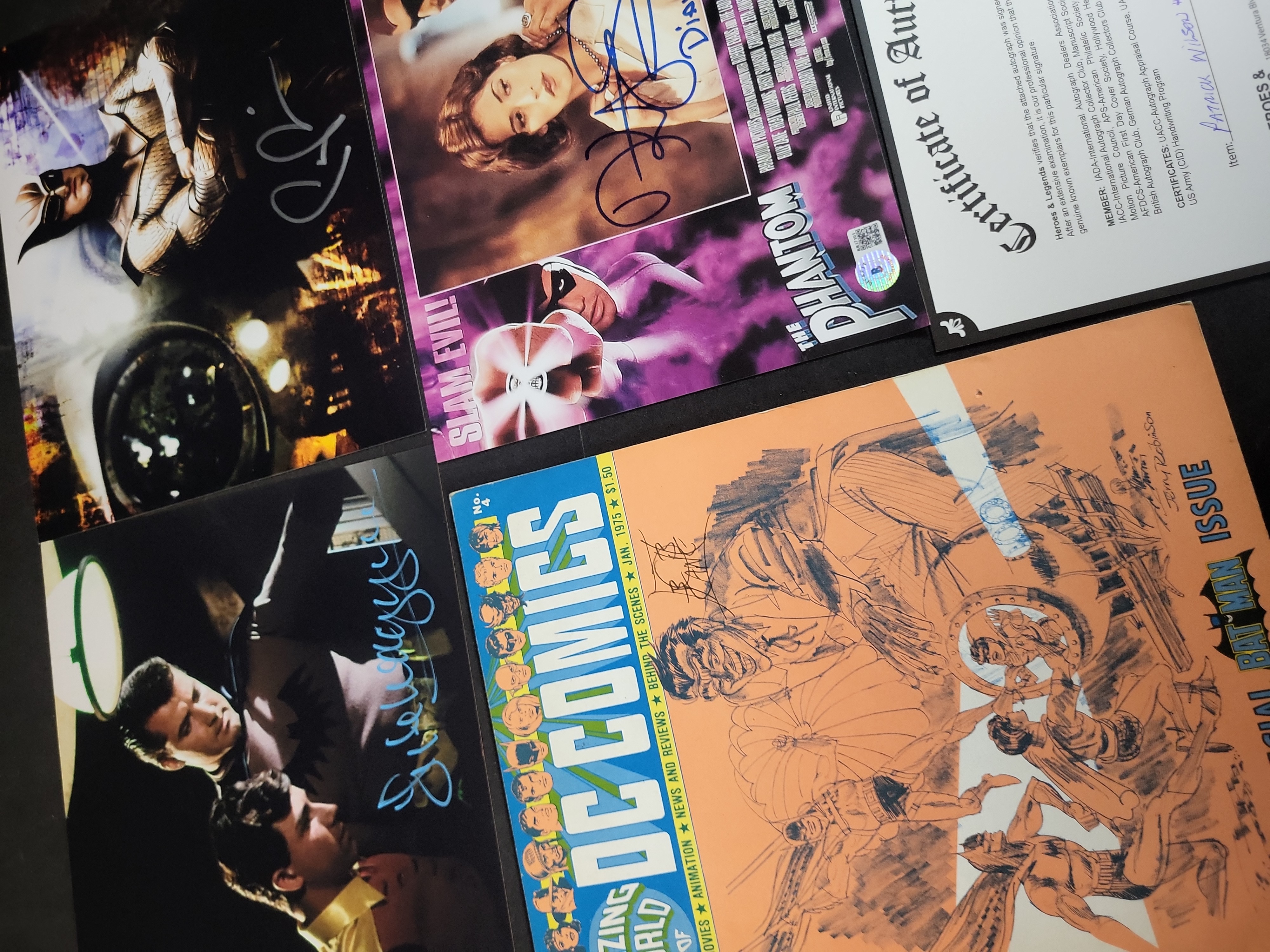 I03405 | A Collection of Autographed Superhero Memorabilia Including Bob Kane and Burt Ward