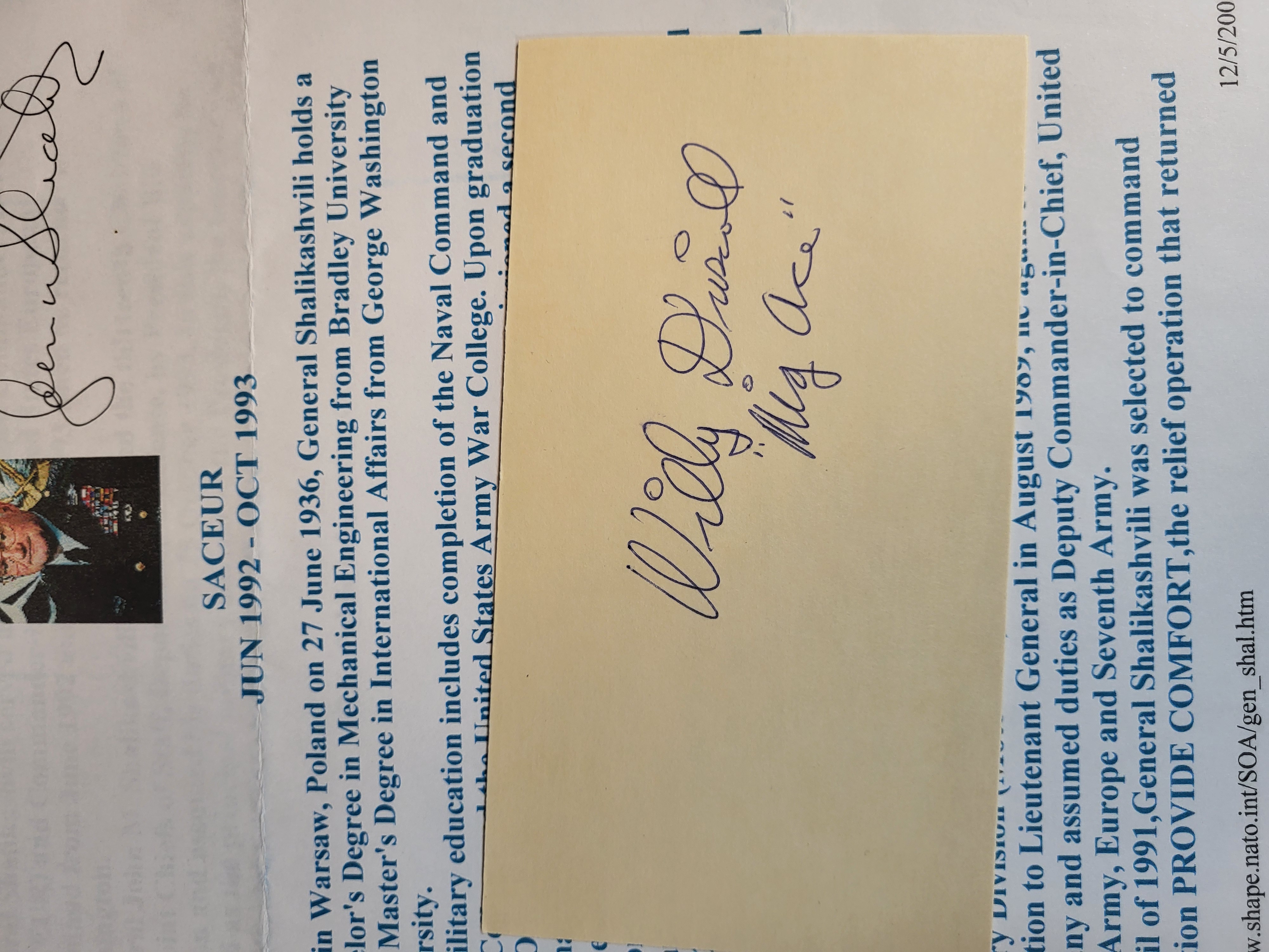 I03385 | A Collection of Autographed United States Military Ephemera Including General William Westmoreland and Medal of Honor Recipient Jam
