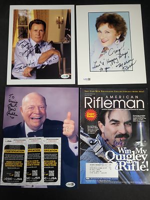 I03397 | A Collection of Celebrity Autographed Items Including Martin Sheen, Tom Selleck 