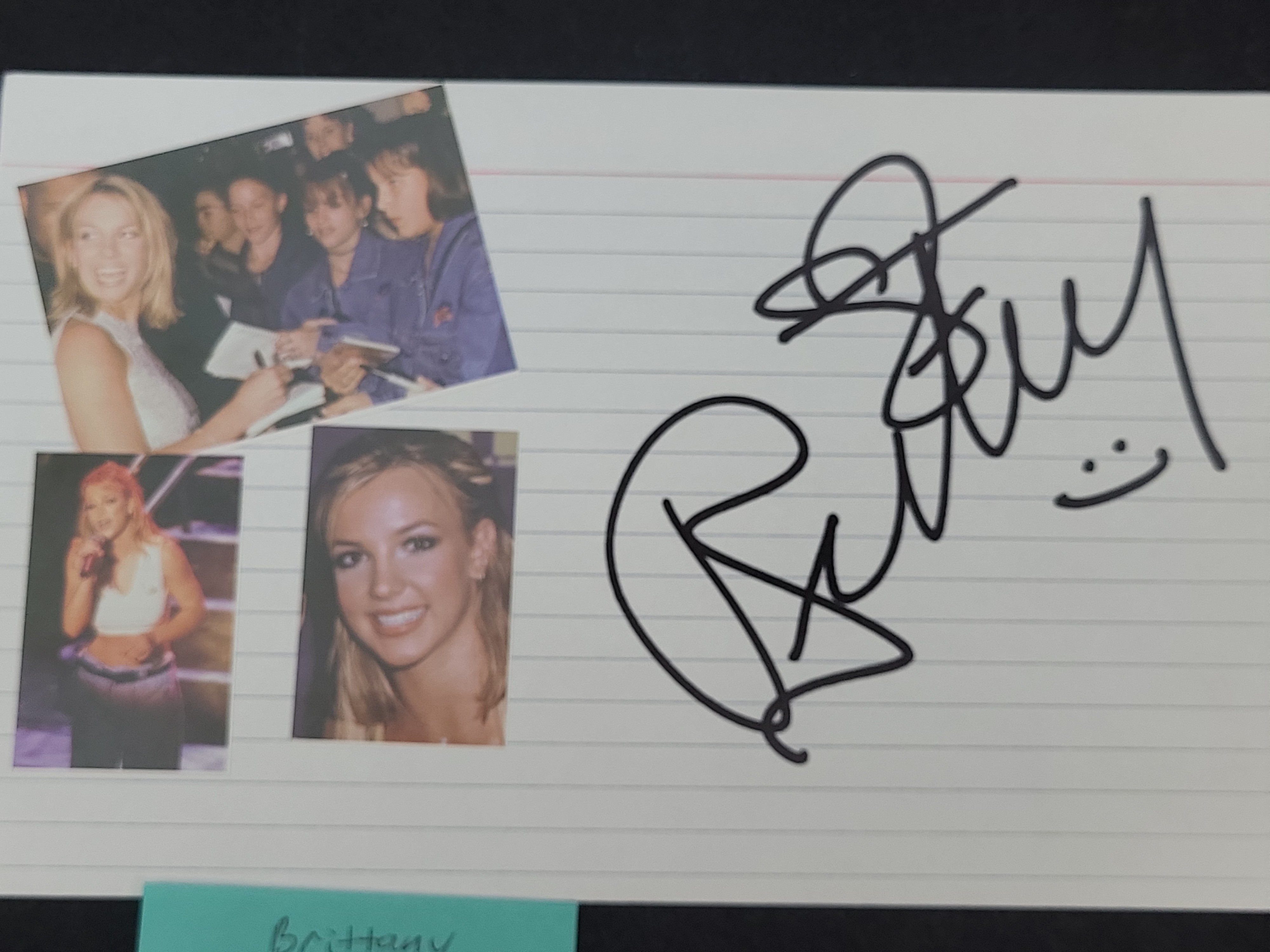 I03365 | Two Pop Music Autographed Items featuring Britney Spears and the Backstreet Boys