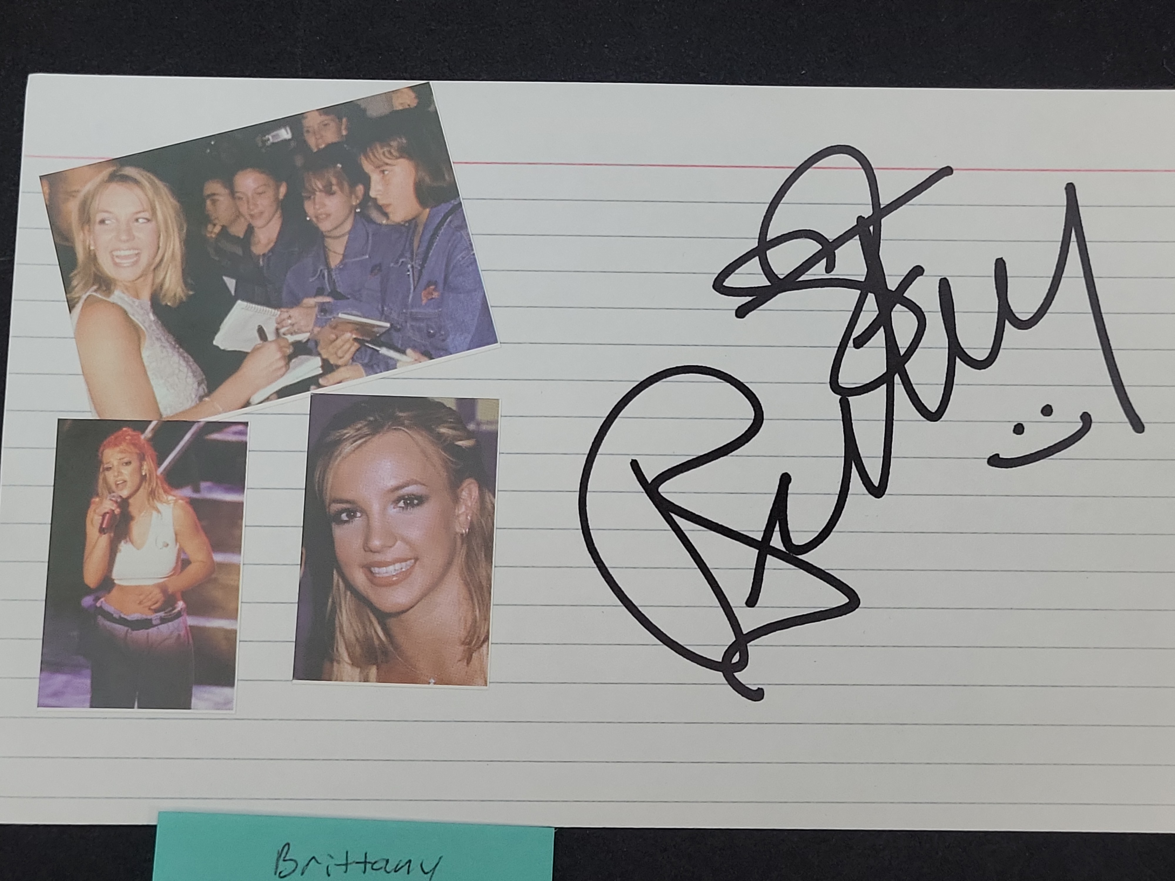 I03365 | Two Pop Music Autographed Items featuring Britney Spears and the Backstreet Boys