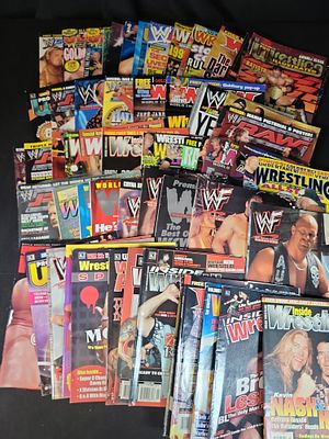 I03211 | Collection of Vintage Professional Wrestling Magazines, WWF, WWE, and WCW, c. 1990s-2000s. 