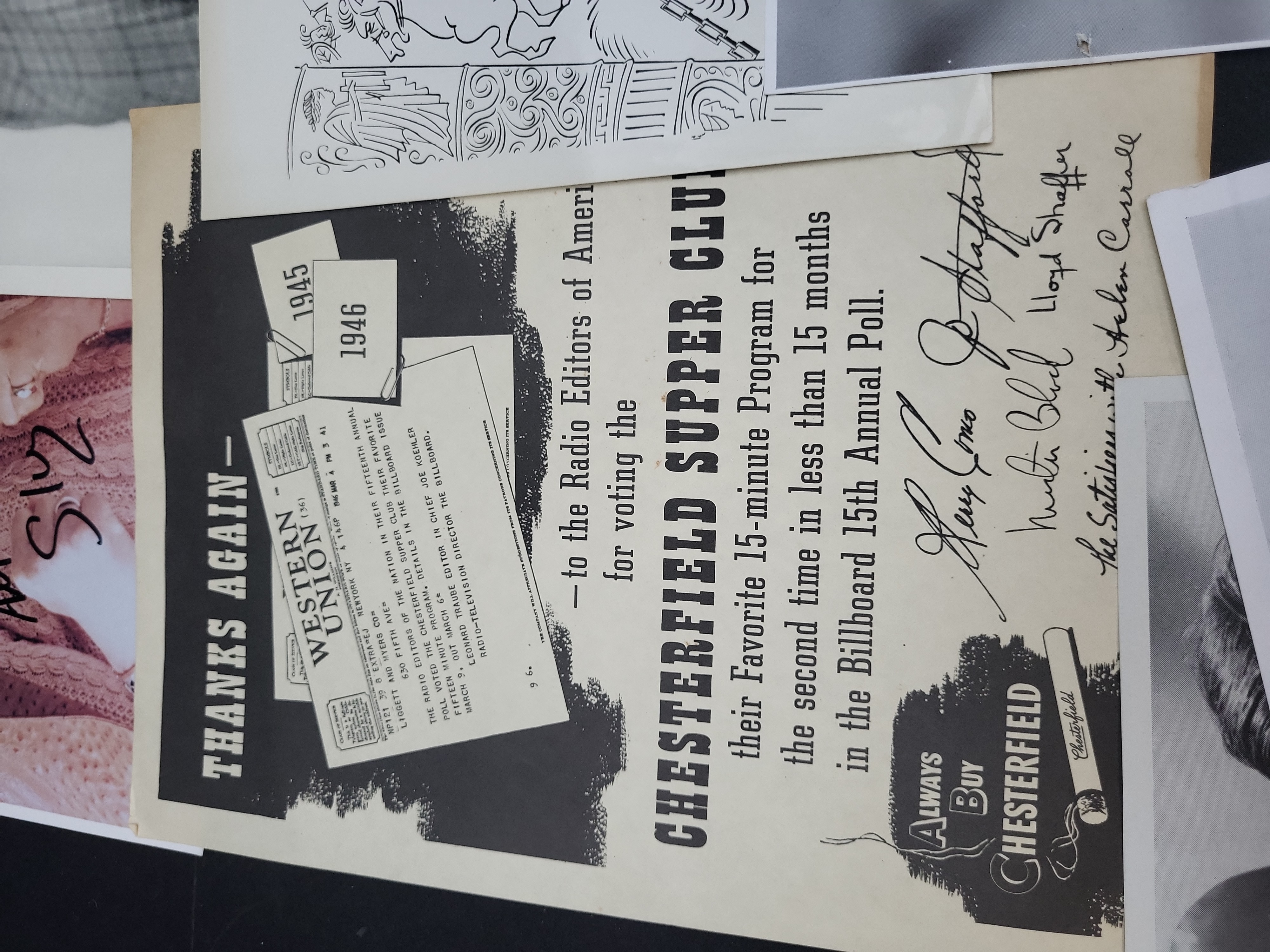 I03353 | A Collection of Vintage Hollywood and Entertainment Memorabilia and Autographed Publicity Photos