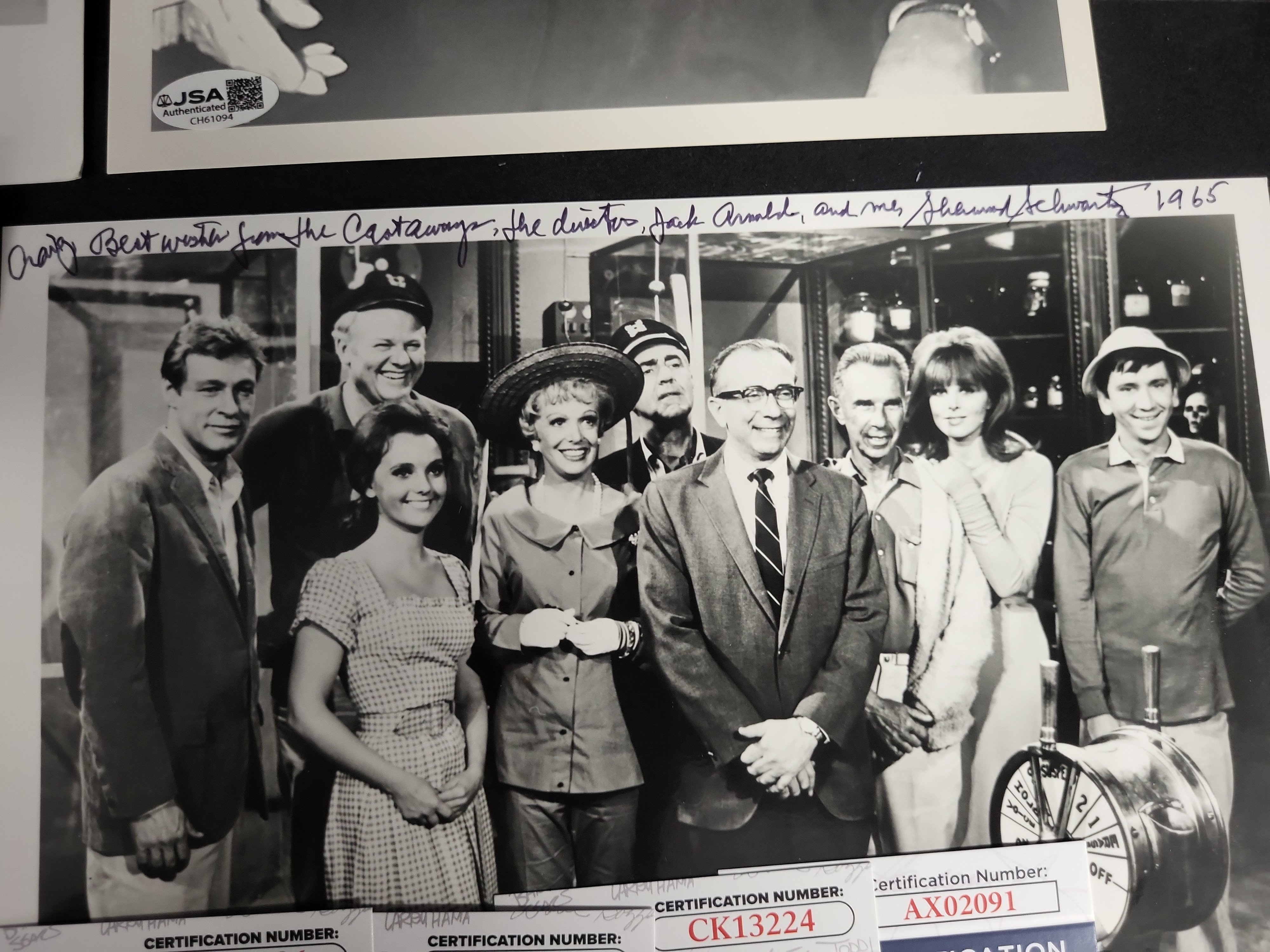 I03399 | Four Autographed Vintage Television Production and Promotional Photographs with JSA Authentication