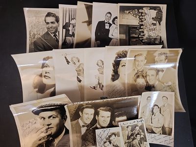 I03404 | A Collection of approximately 18 Vintage Autographed Promotional Photographs of 1940s 