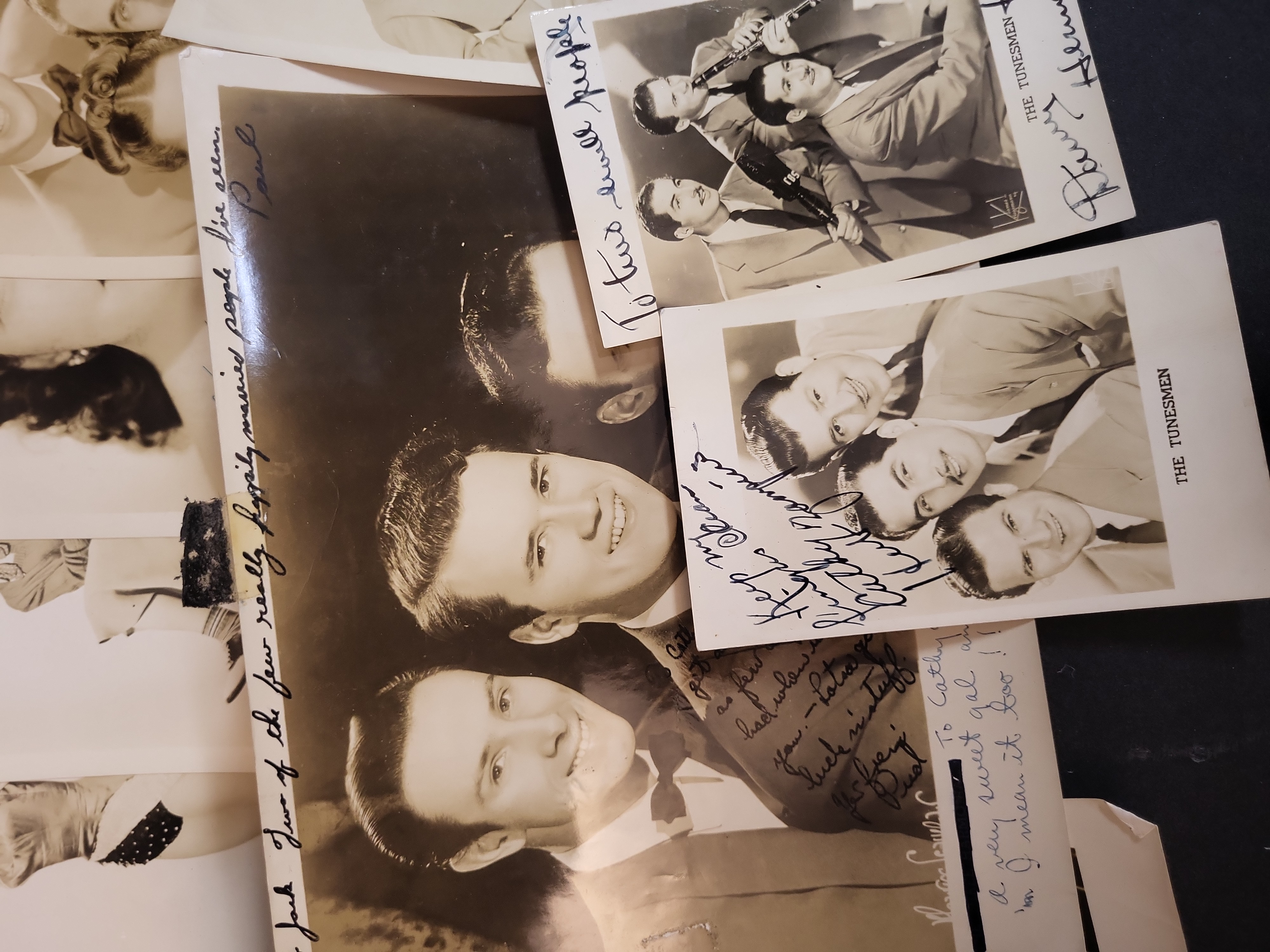 I03404 | A Collection of approximately 18 Vintage Autographed Promotional Photographs of 1940s and 1950s Entertainers