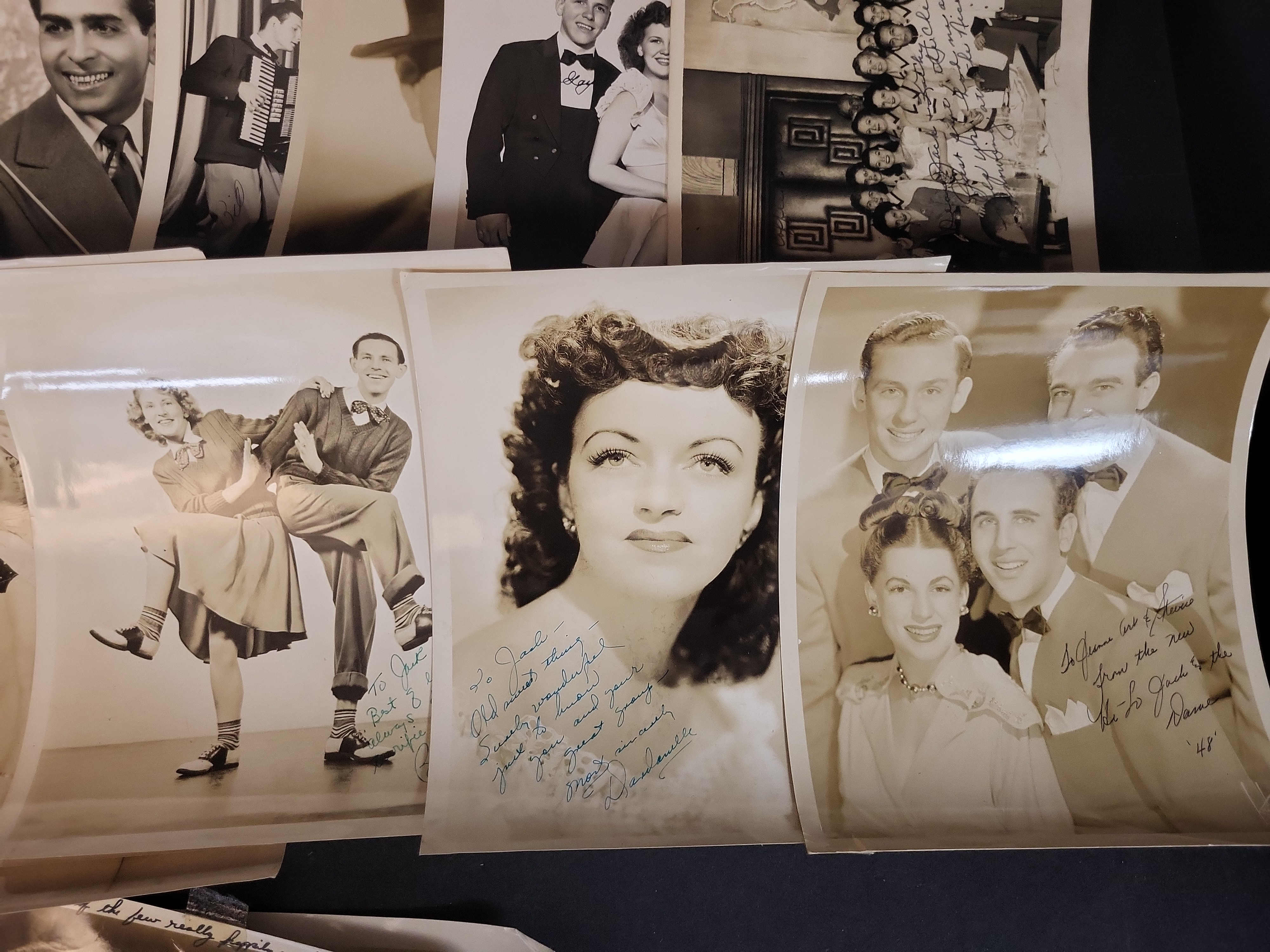 I03404 | A Collection of approximately 18 Vintage Autographed Promotional Photographs of 1940s and 1950s Entertainers