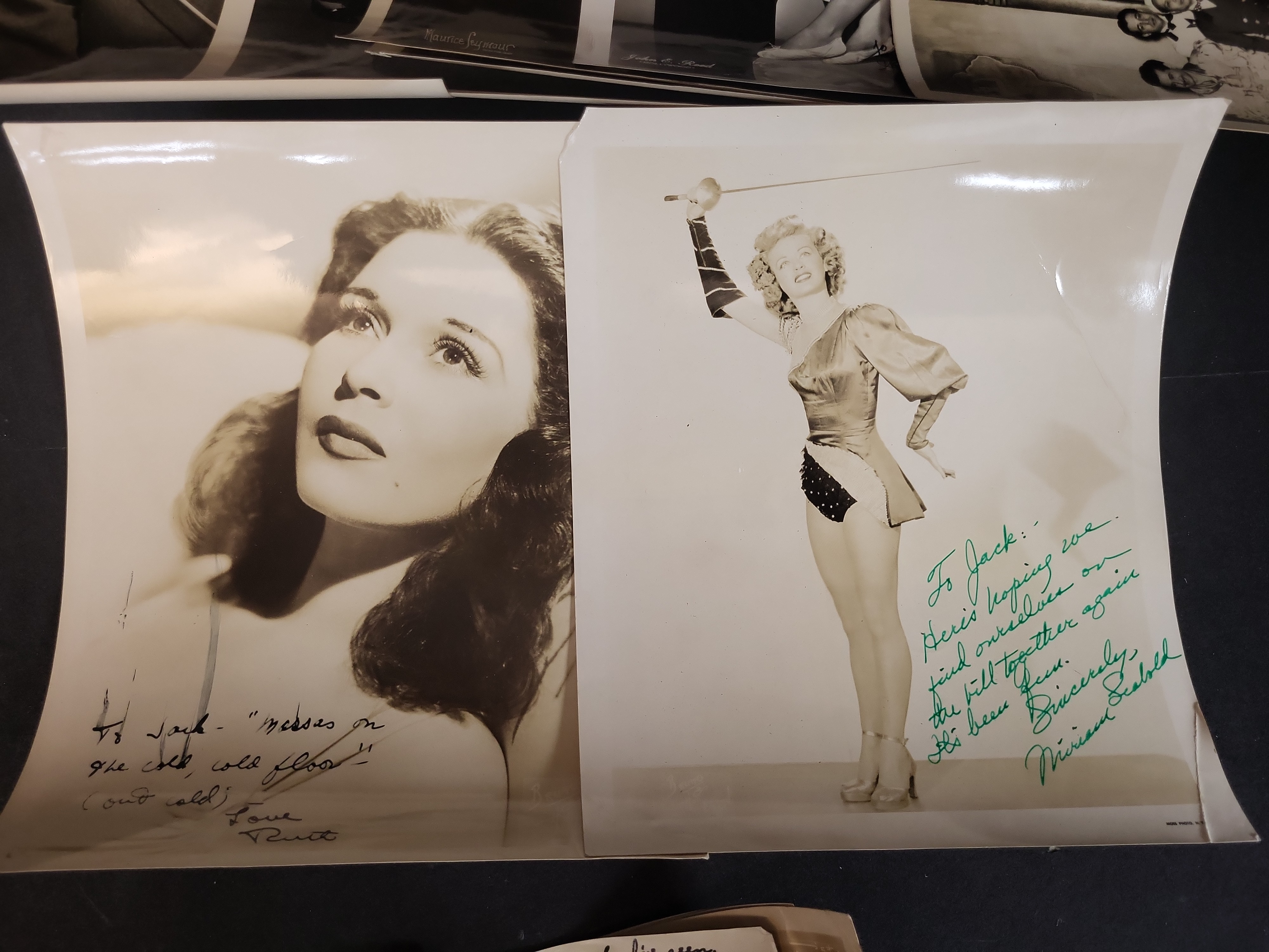 I03404 | A Collection of approximately 18 Vintage Autographed Promotional Photographs of 1940s and 1950s Entertainers