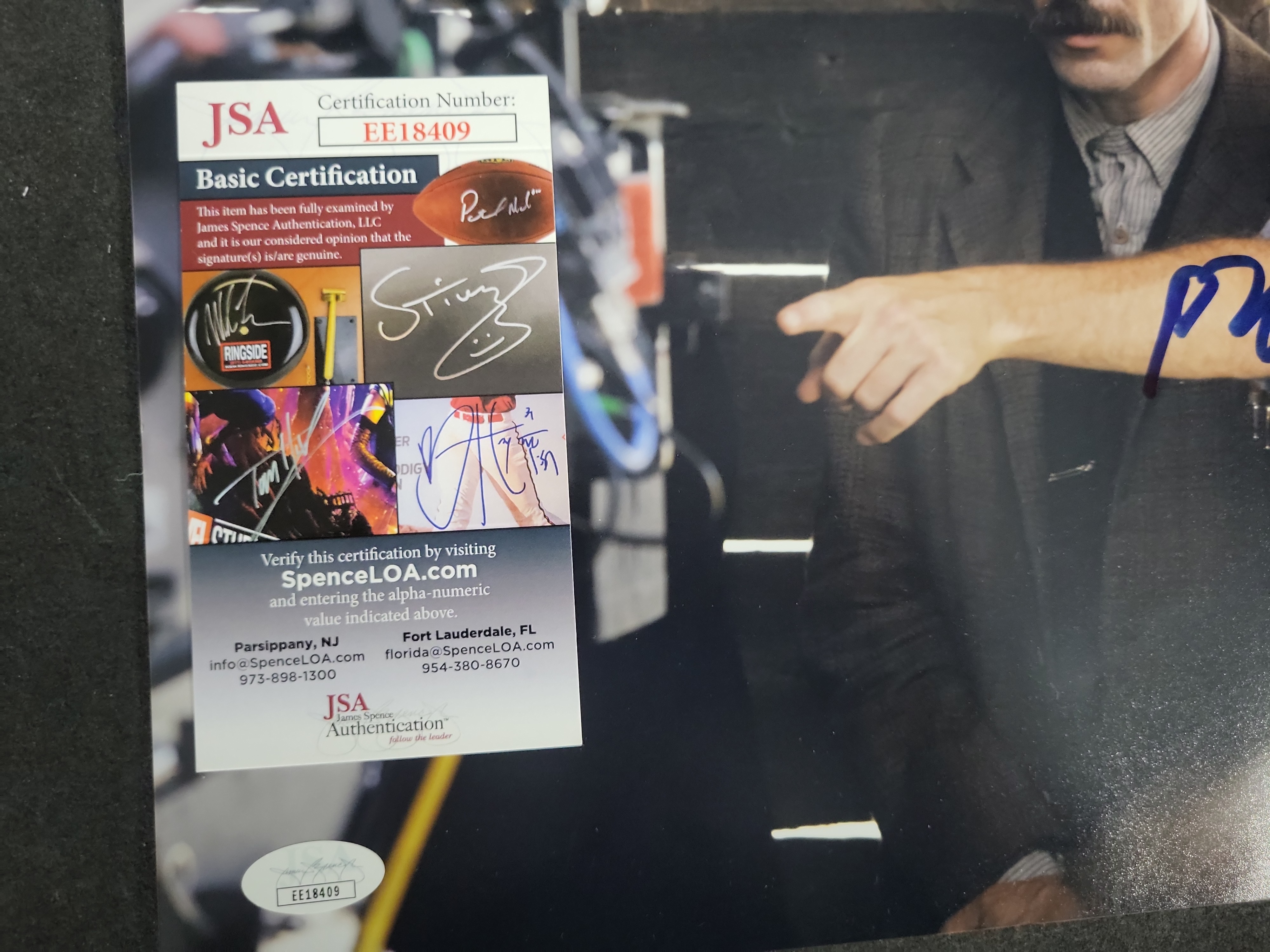 I03413 | Two Autographed Film Photographs Robert Davi Licence to Kill and Paul Thomas Anderson There Will Be Blood JSA Authenticated