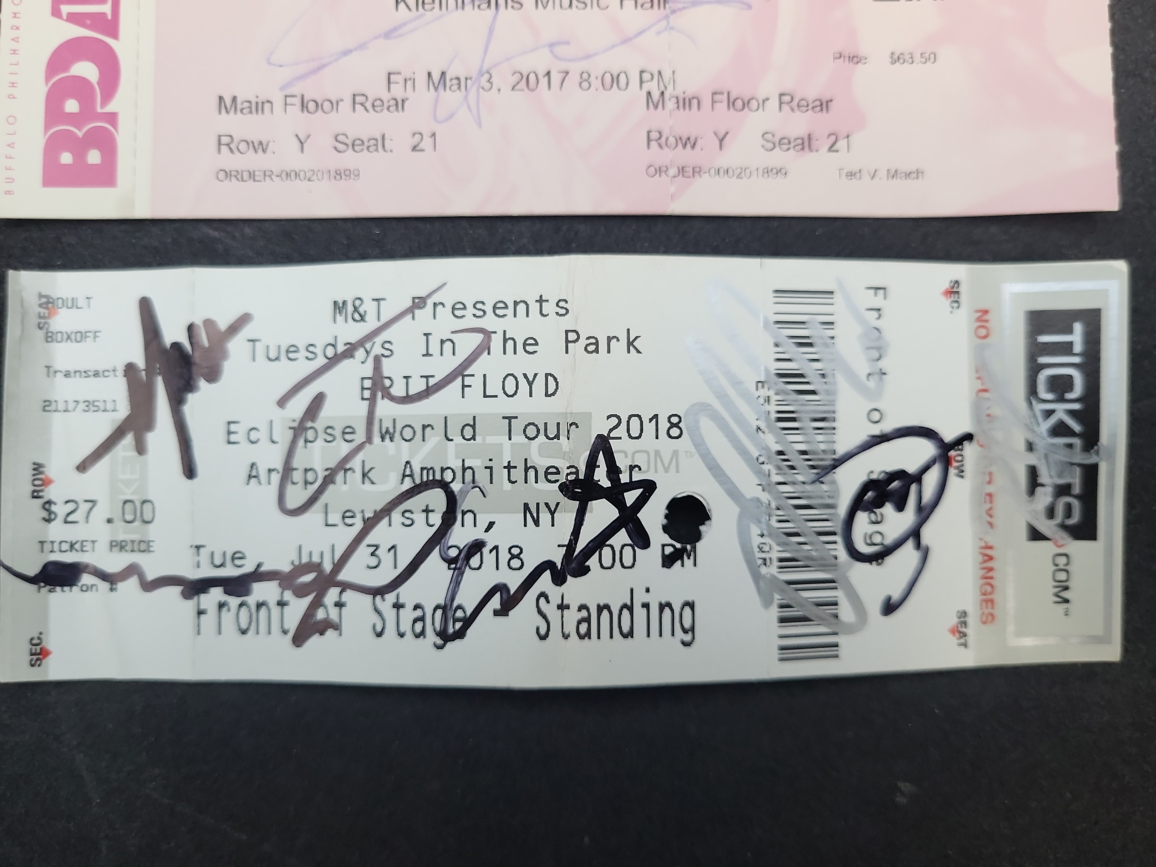 I03366 | A Trio of Autographed Progressive Rock Concert Tickets Featuring YES and Steve Hackett