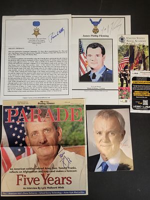 I03387 | A Collection of Five Autographed U.S. Military Memorabilia Items Including General 