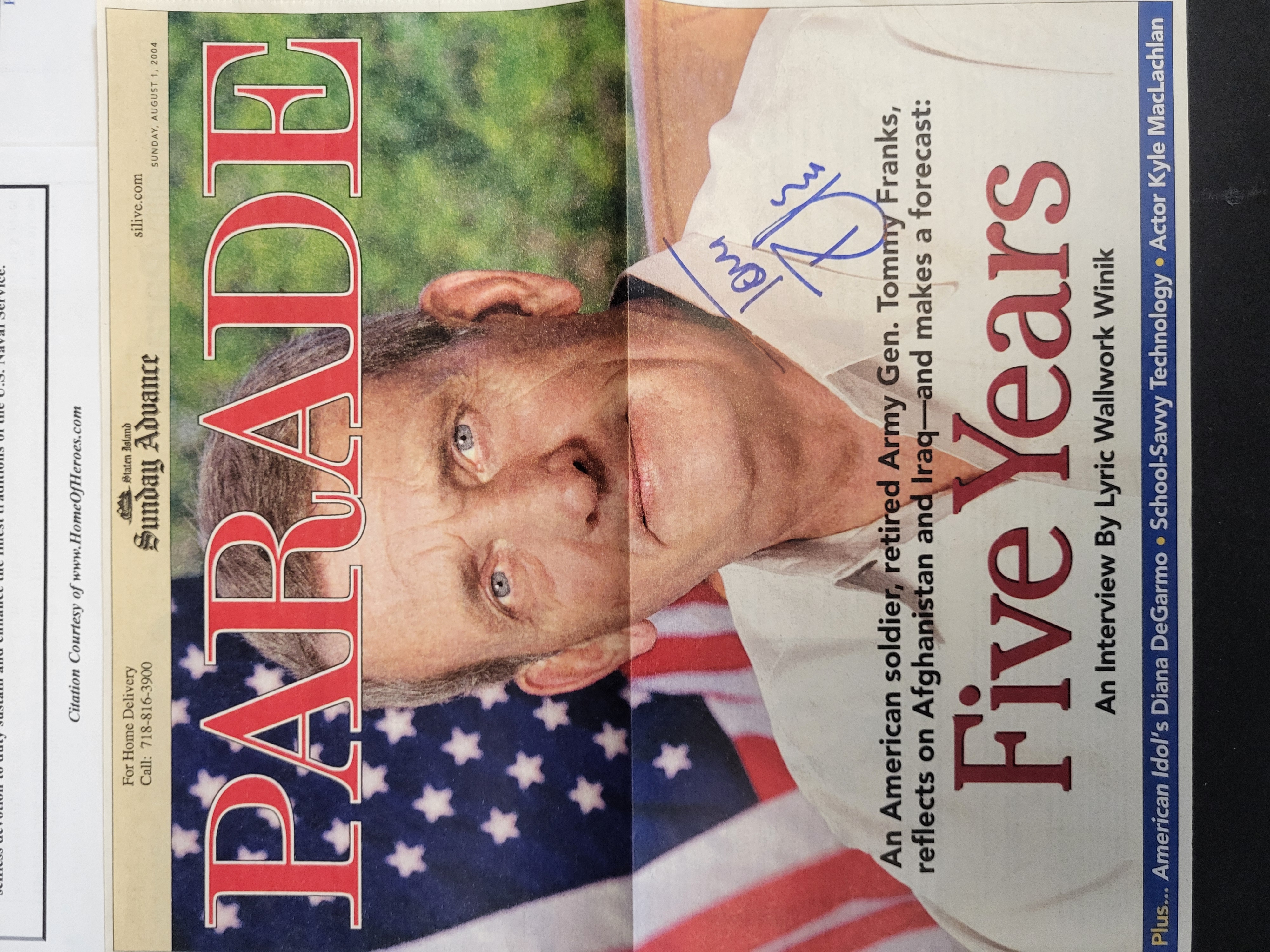 I03387 | A Collection of Five Autographed U.S. Military Memorabilia Items Including General Tommy Franks and Medal of Honor Recipients