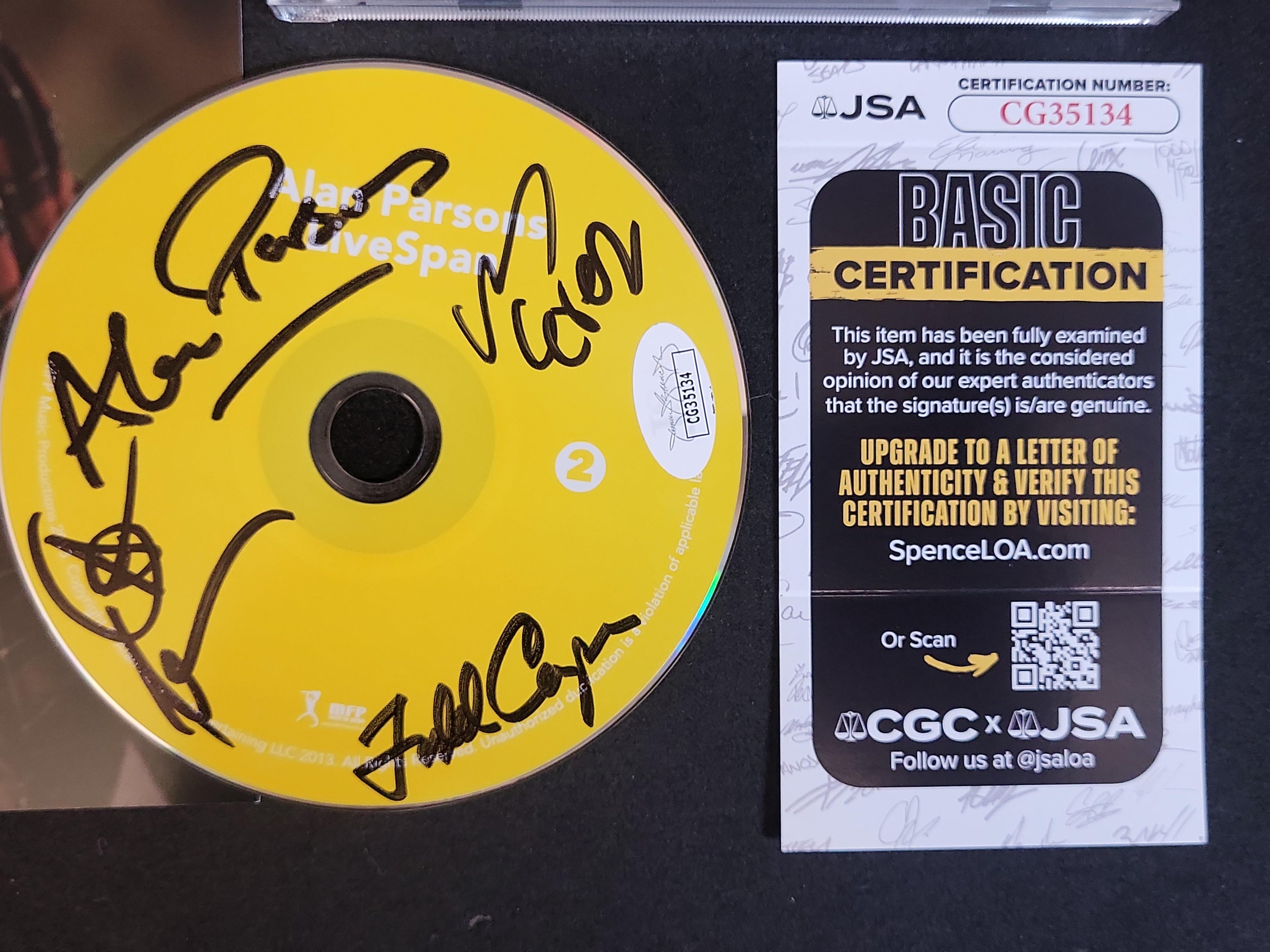 I03388 | A Trio of Autographed Music Memorabilia Including George Strait, Perry Como, and Alan Parsons