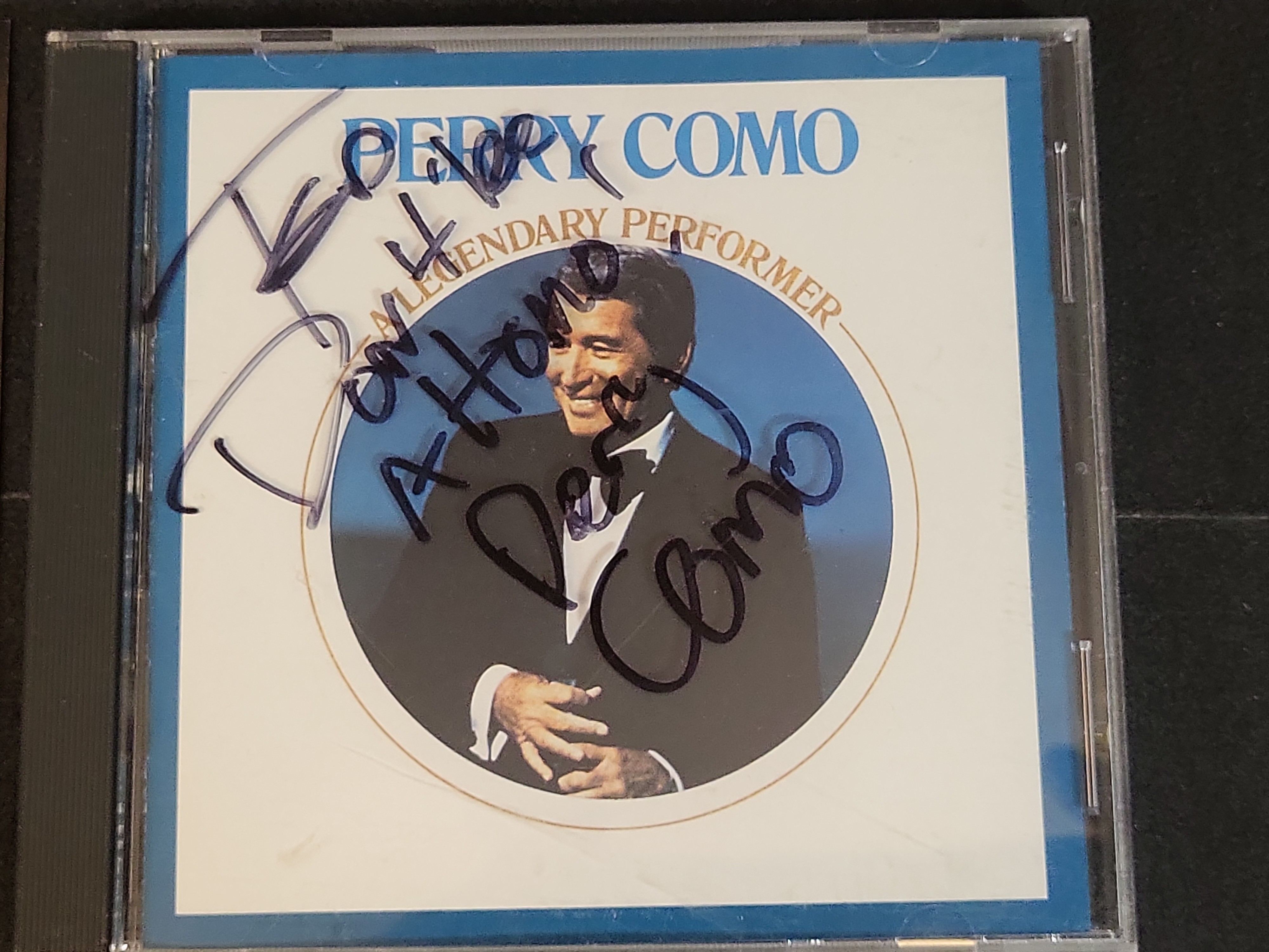 I03388 | A Trio of Autographed Music Memorabilia Including George Strait, Perry Como, and Alan Parsons
