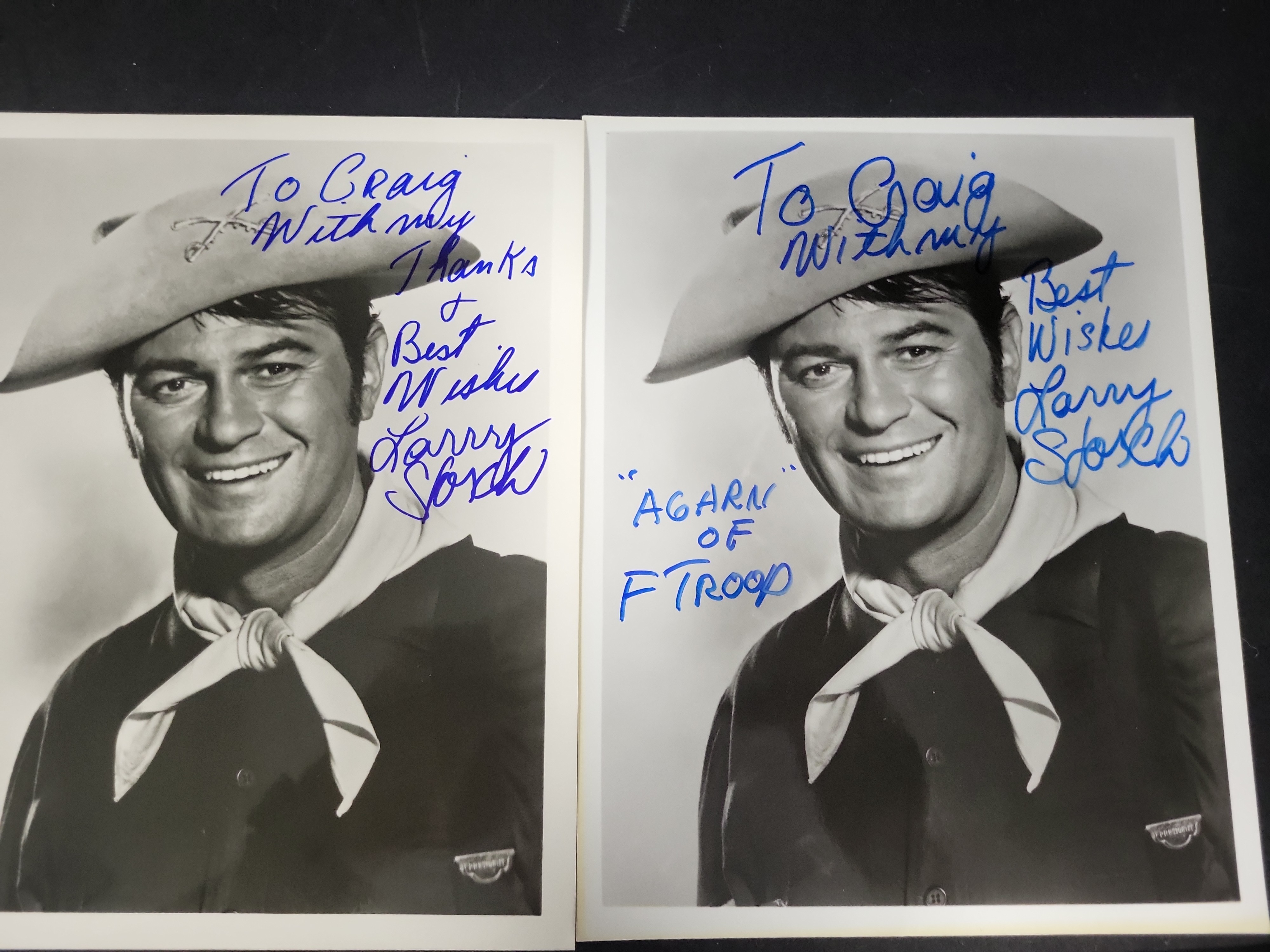 I03390 | A Collection of Seven Autographed Publicity Photographs Featuring Larry Storch, Sherwood Schwartz, and Debbie Reynolds