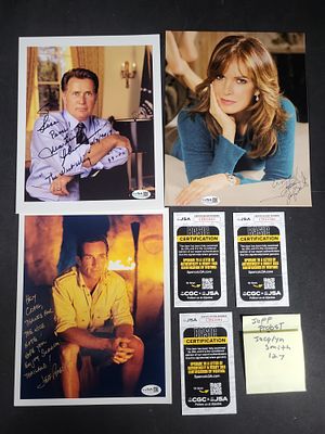 I03391 | A Trio of Authenticated Signed Television Personality Photographs. BID PER WHAT YOU SEE 