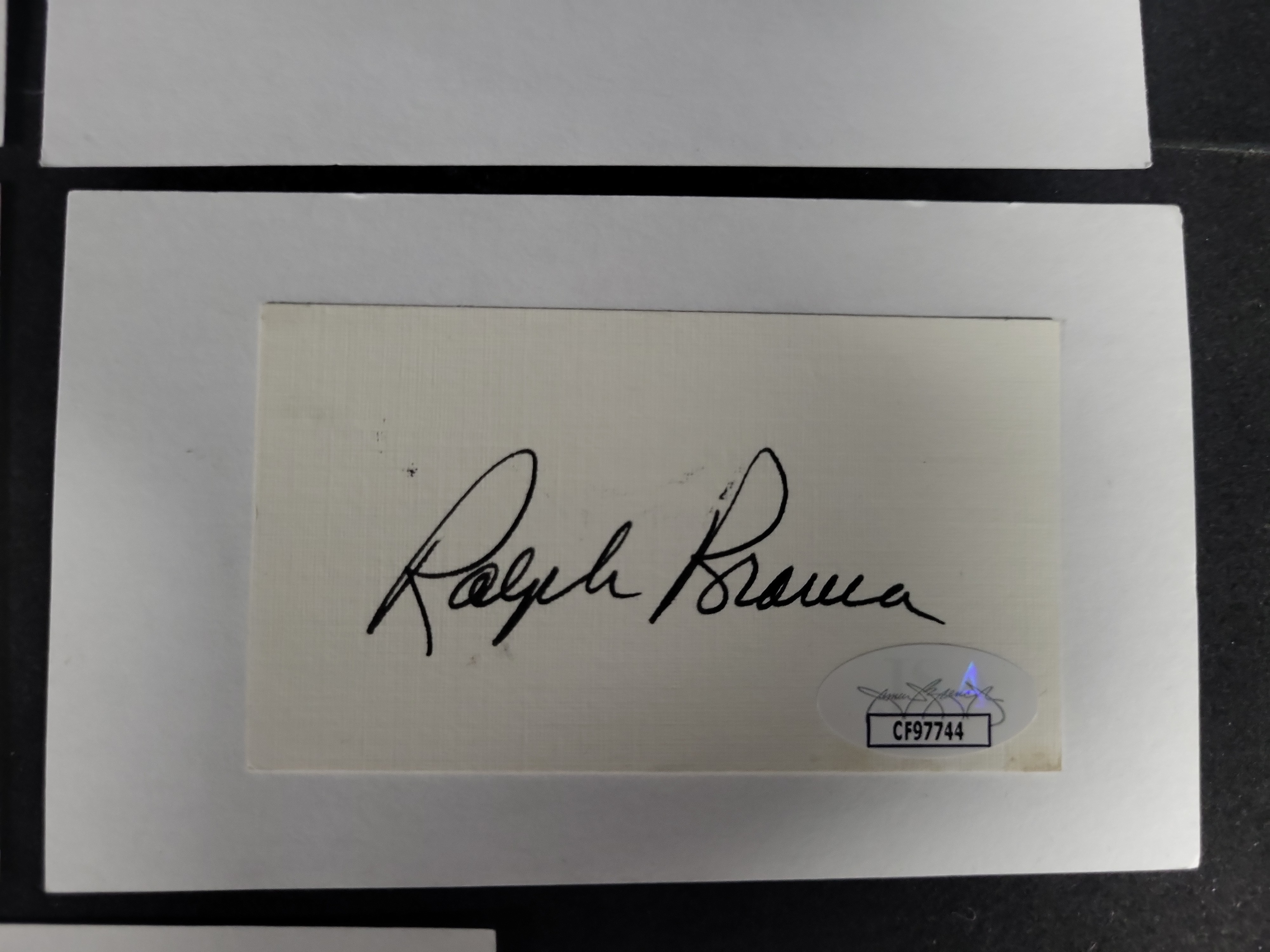 I03396 | A Lot of Five Individually Authenticated Autographs from Professional Baseball and Film