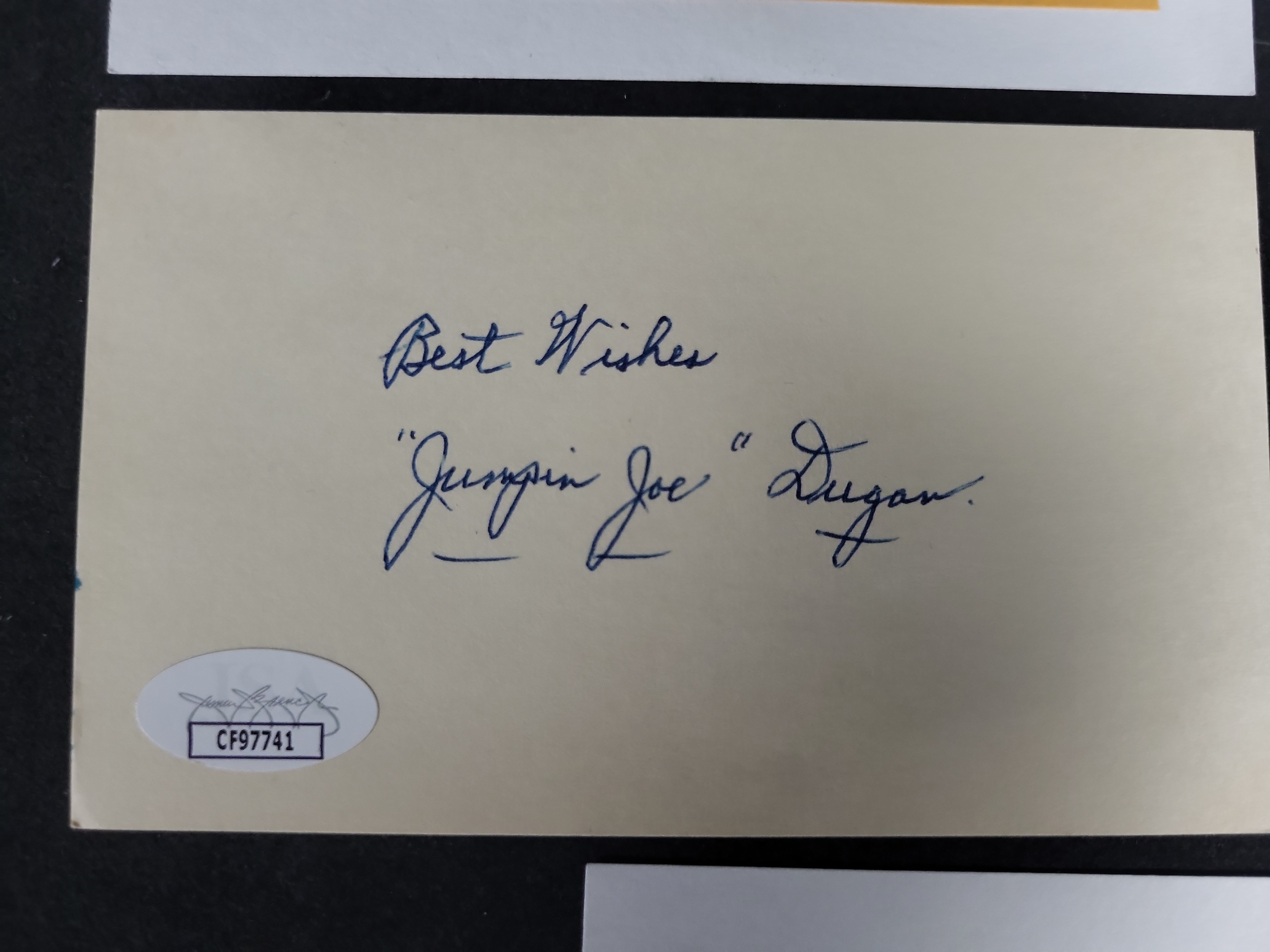 I03396 | A Lot of Five Individually Authenticated Autographs from Professional Baseball and Film