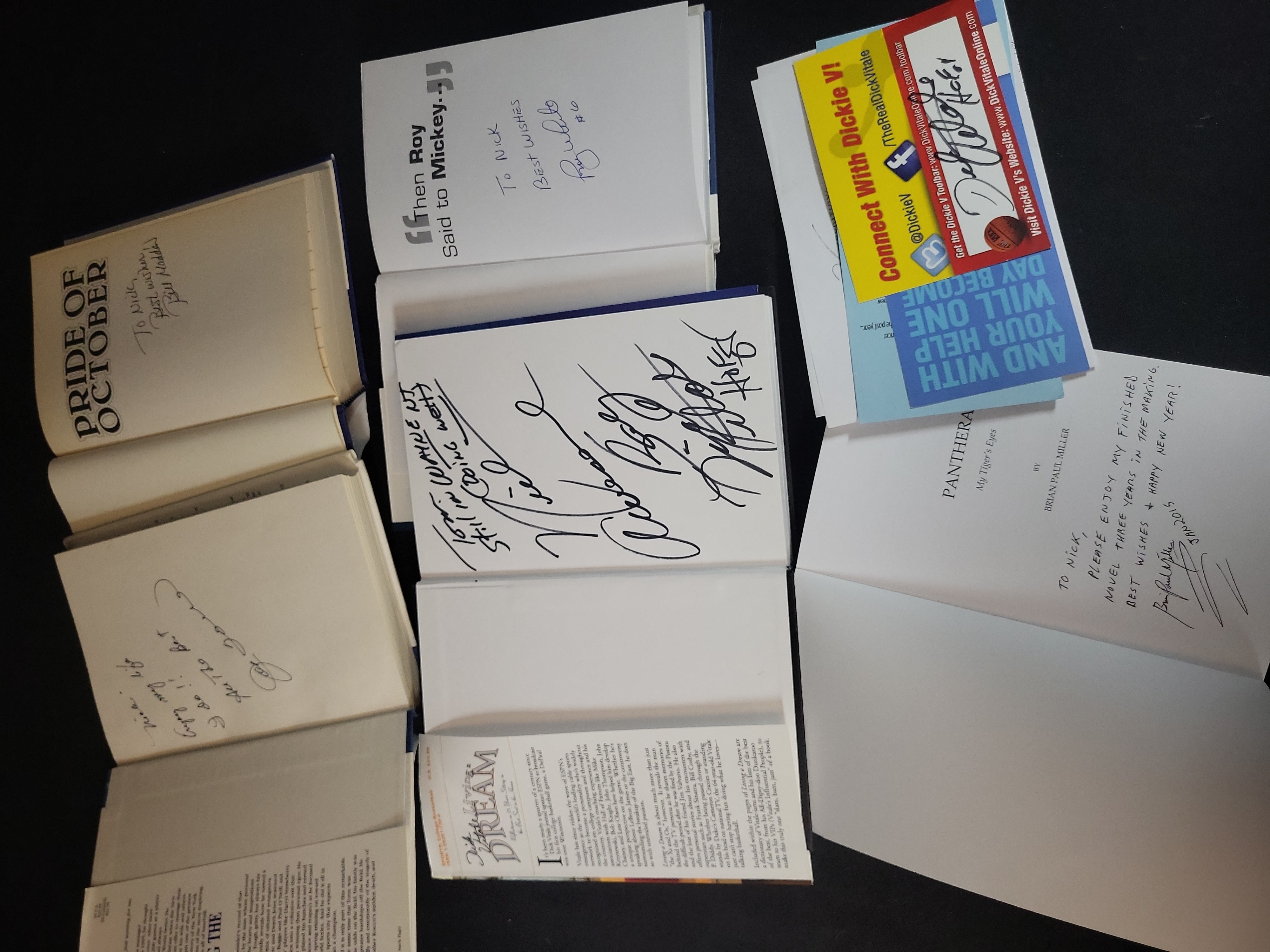 I03060 | A Collection of Autographed Sports Books and Ephemera Including Joe Torre and Dick Vitale