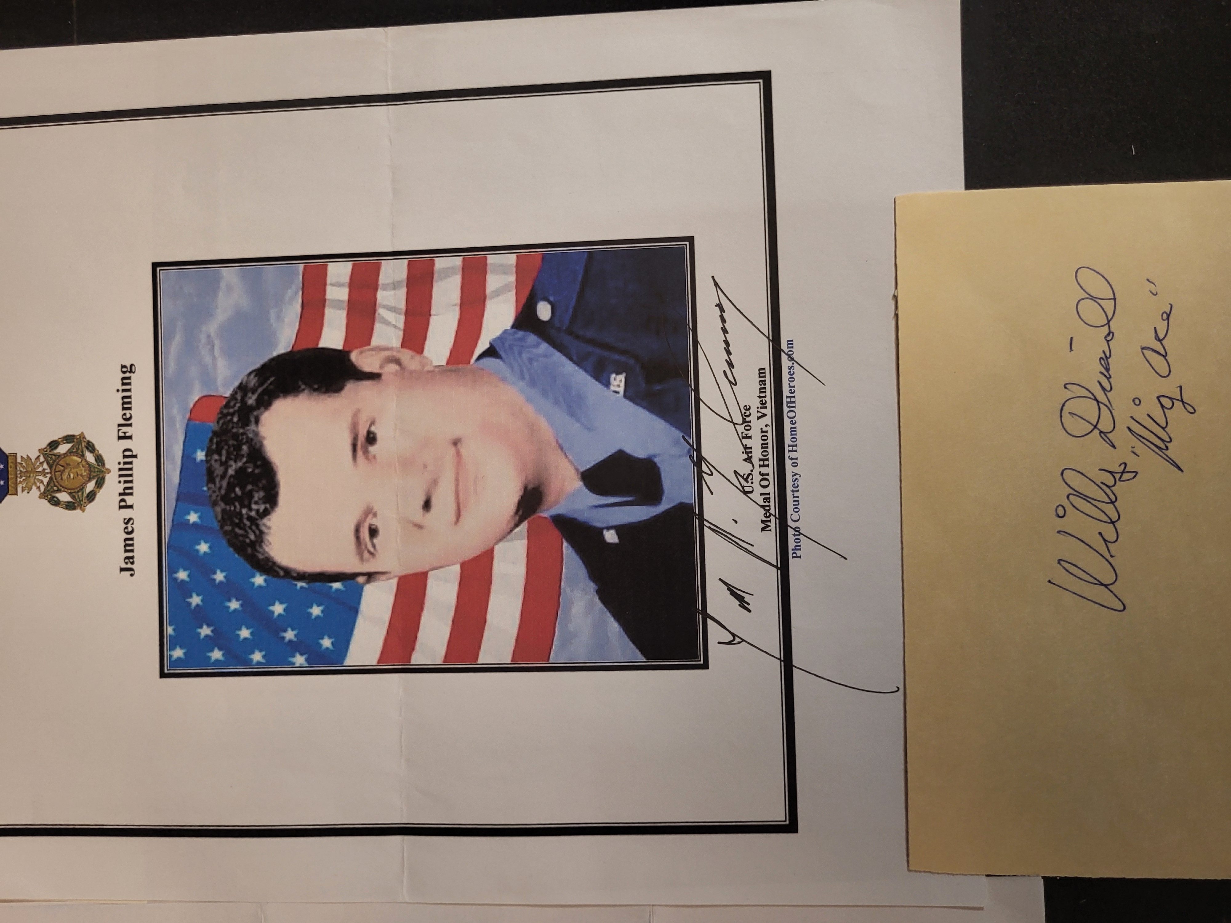 I03384 | A Collection of Six Autographed Items Related to United States Military History and Aviation