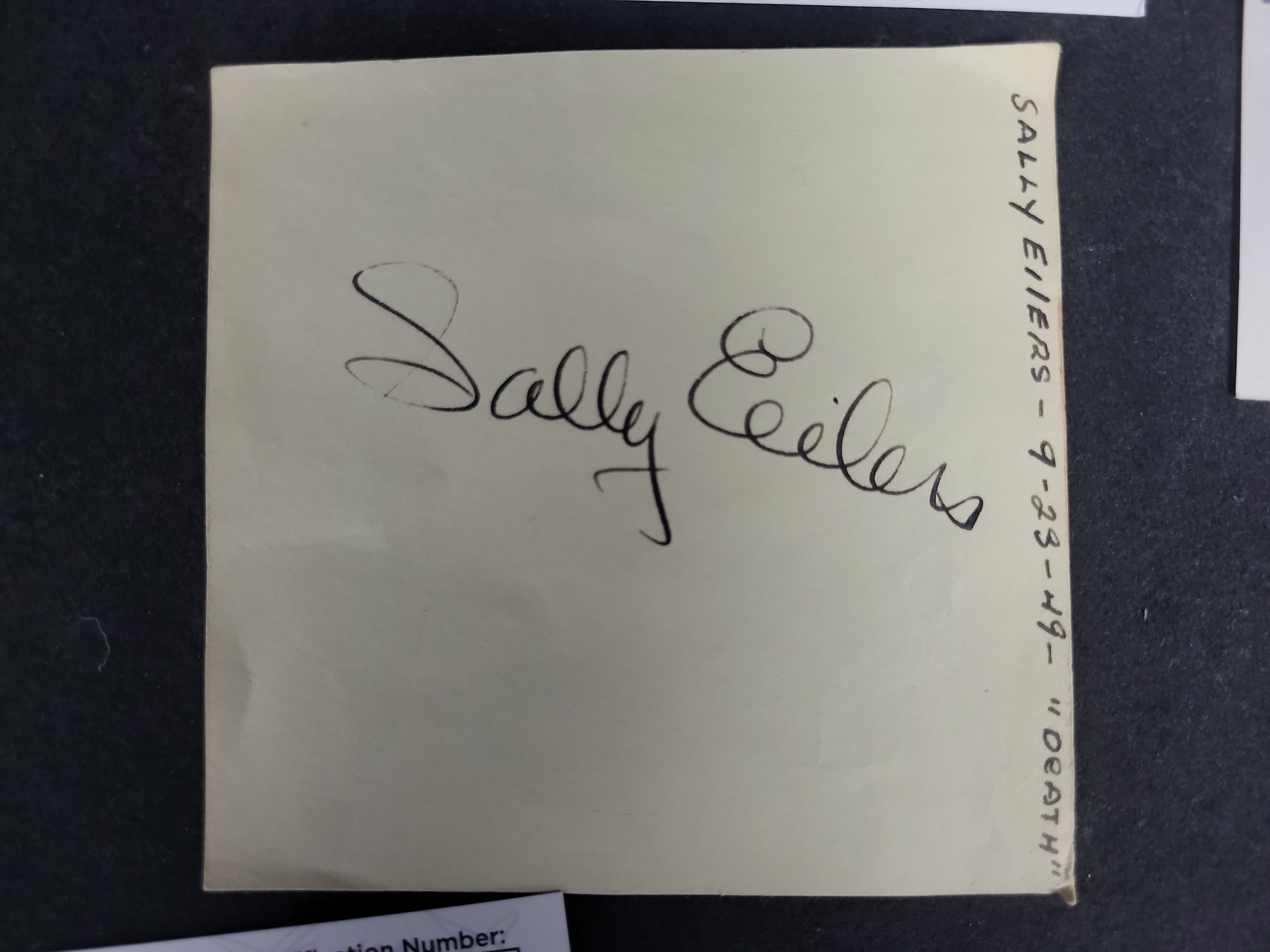 I03394 | Three Authenticated Autographs by Don McLean, Lesley Gore, and Sally Eilers