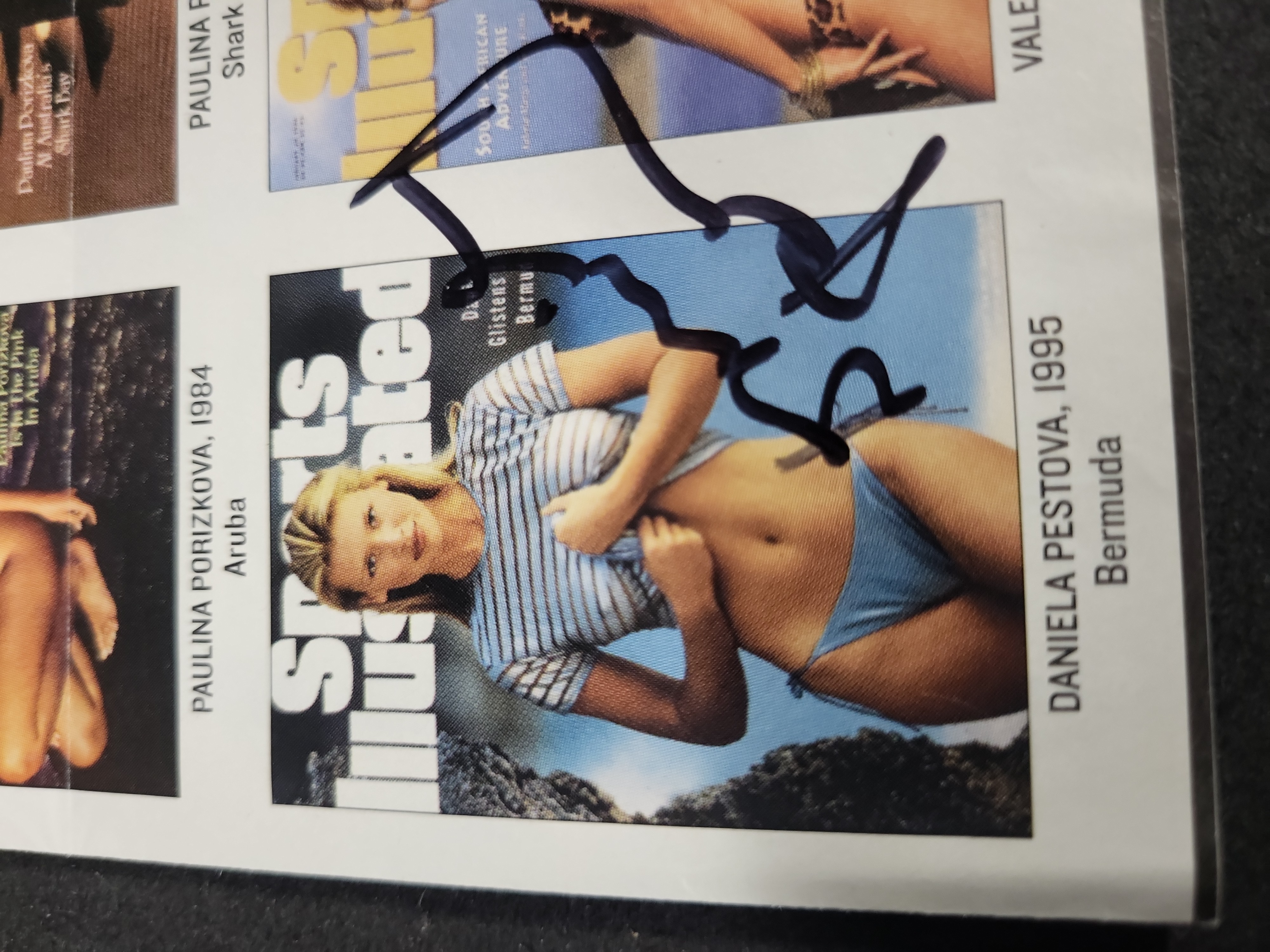 I03411 | Two Authenticated Signed Magazine Items Featuring Sarah Shahi and Daniela Pestova