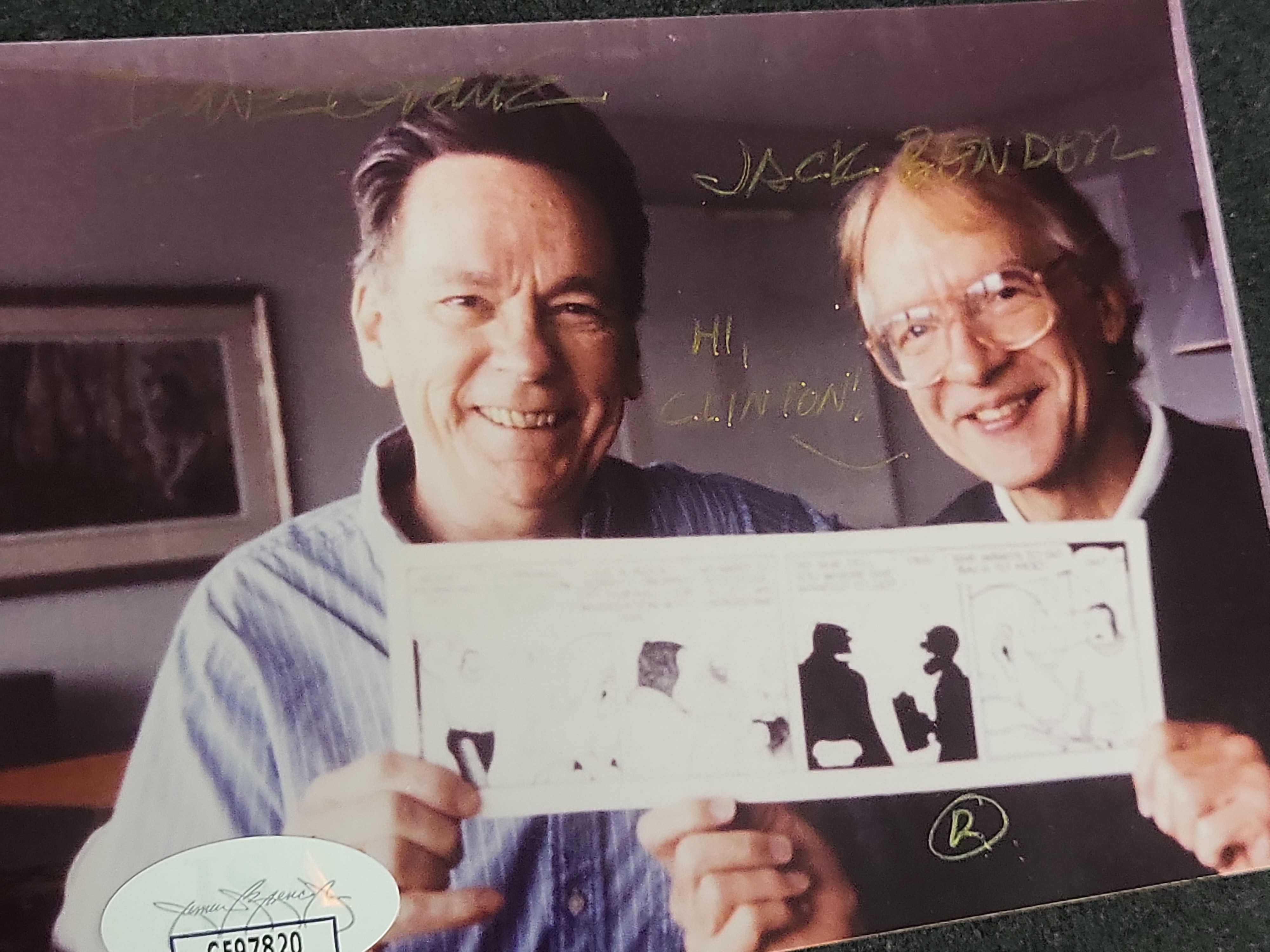 I03435 | Autographed Photograph of Alley Oop Cartoonists Dave Graue and Jack Bender