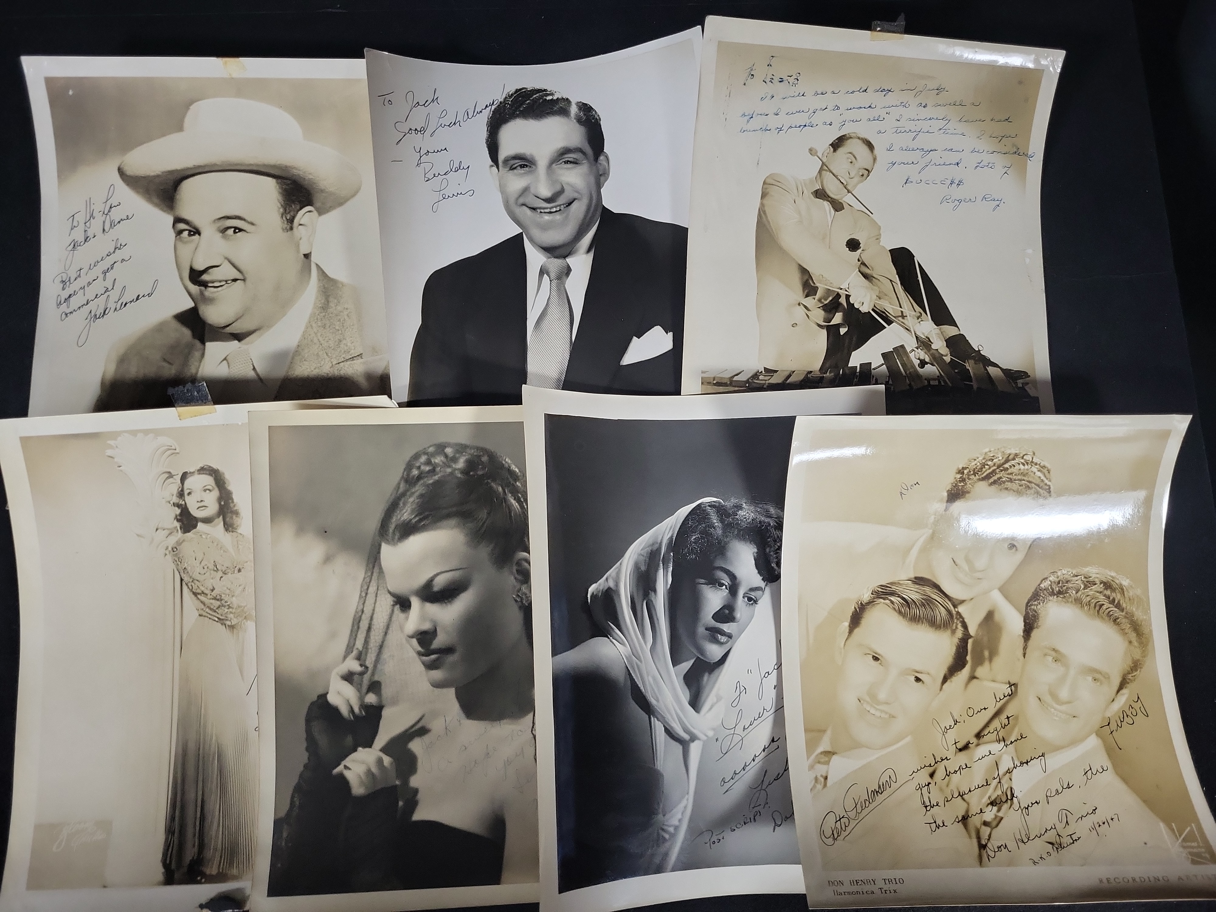 I03437 | An Assortment of Eight Vintage Entertainment Publicity Photographs Including Seven Autographed Examples