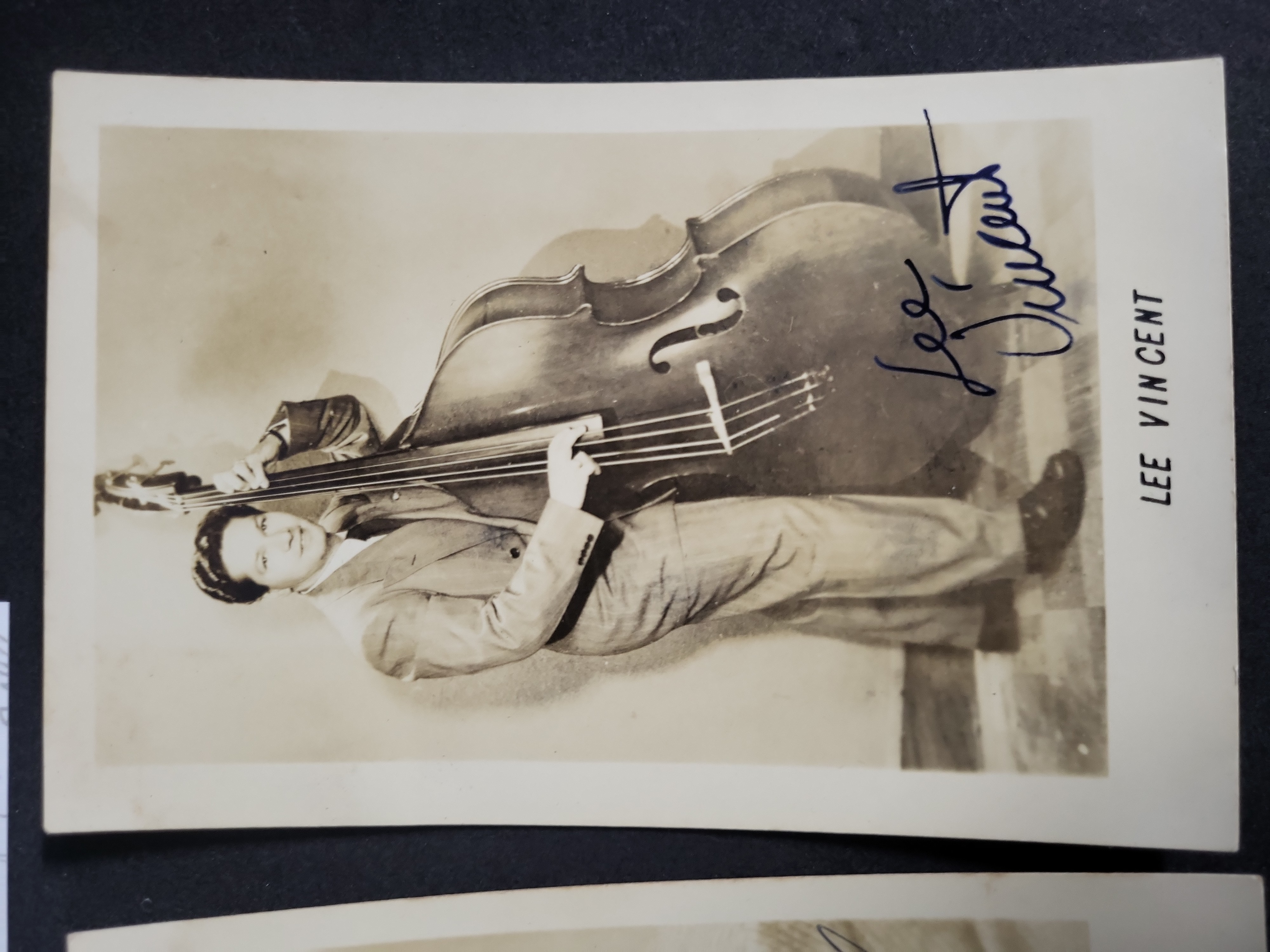 I03440 | Four Vintage Autographed Promotional Photos and Cards Including Shelley Winters with JSA COA