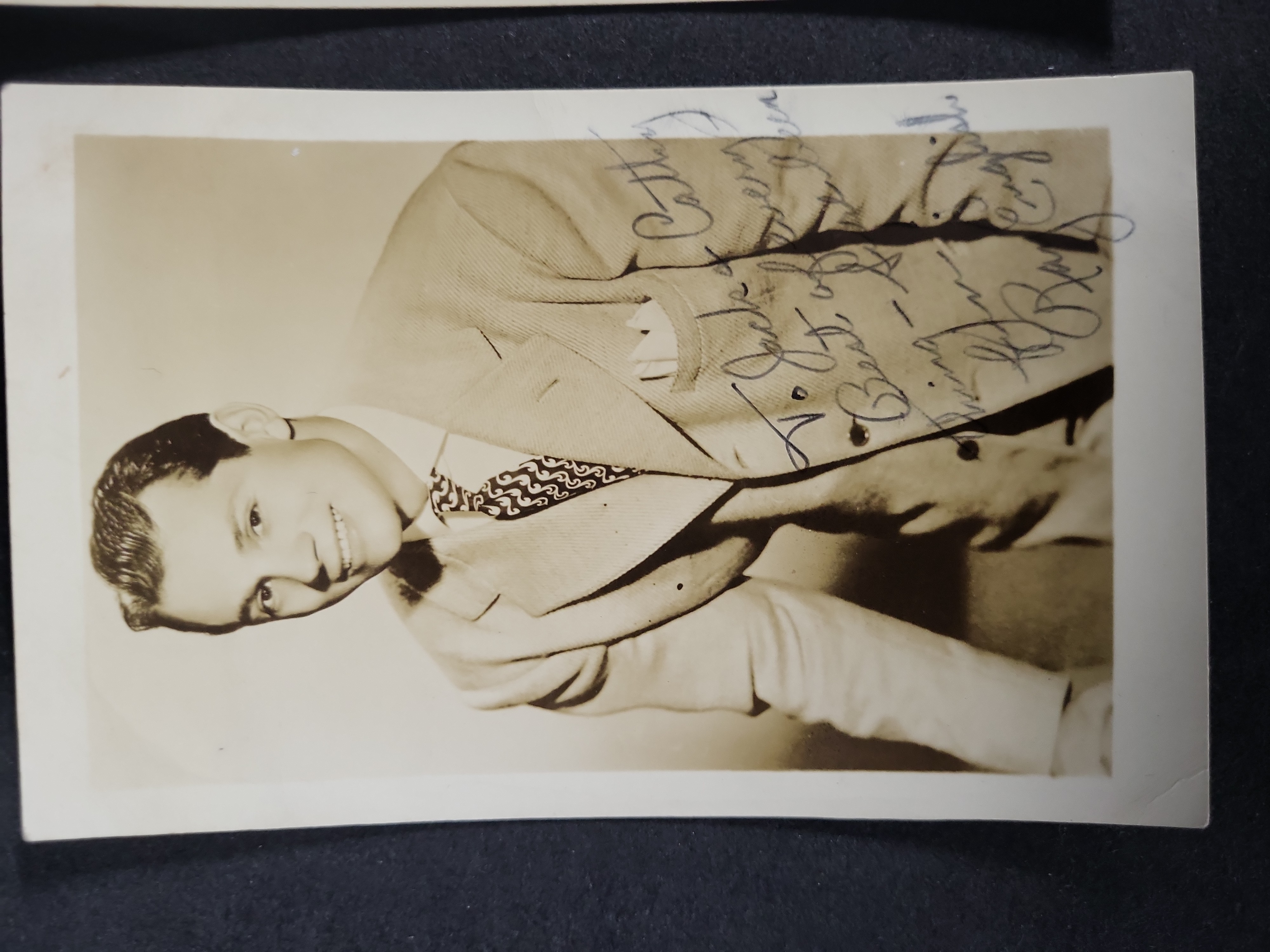I03440 | Four Vintage Autographed Promotional Photos and Cards Including Shelley Winters with JSA COA