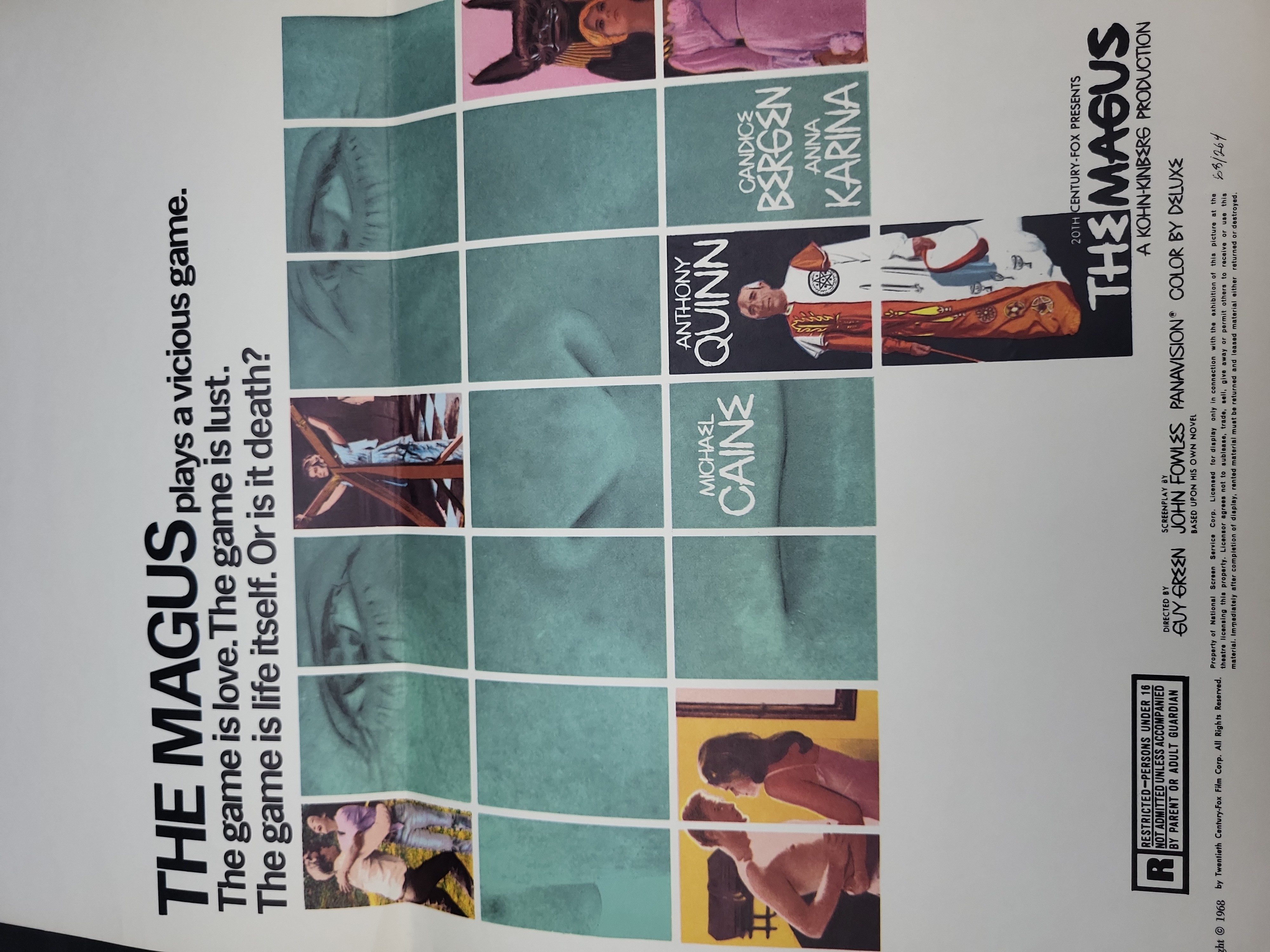 I03346 | 1968 The Magus Original One-Sheet Movie Poster Michael Caine Anthony Quinn
