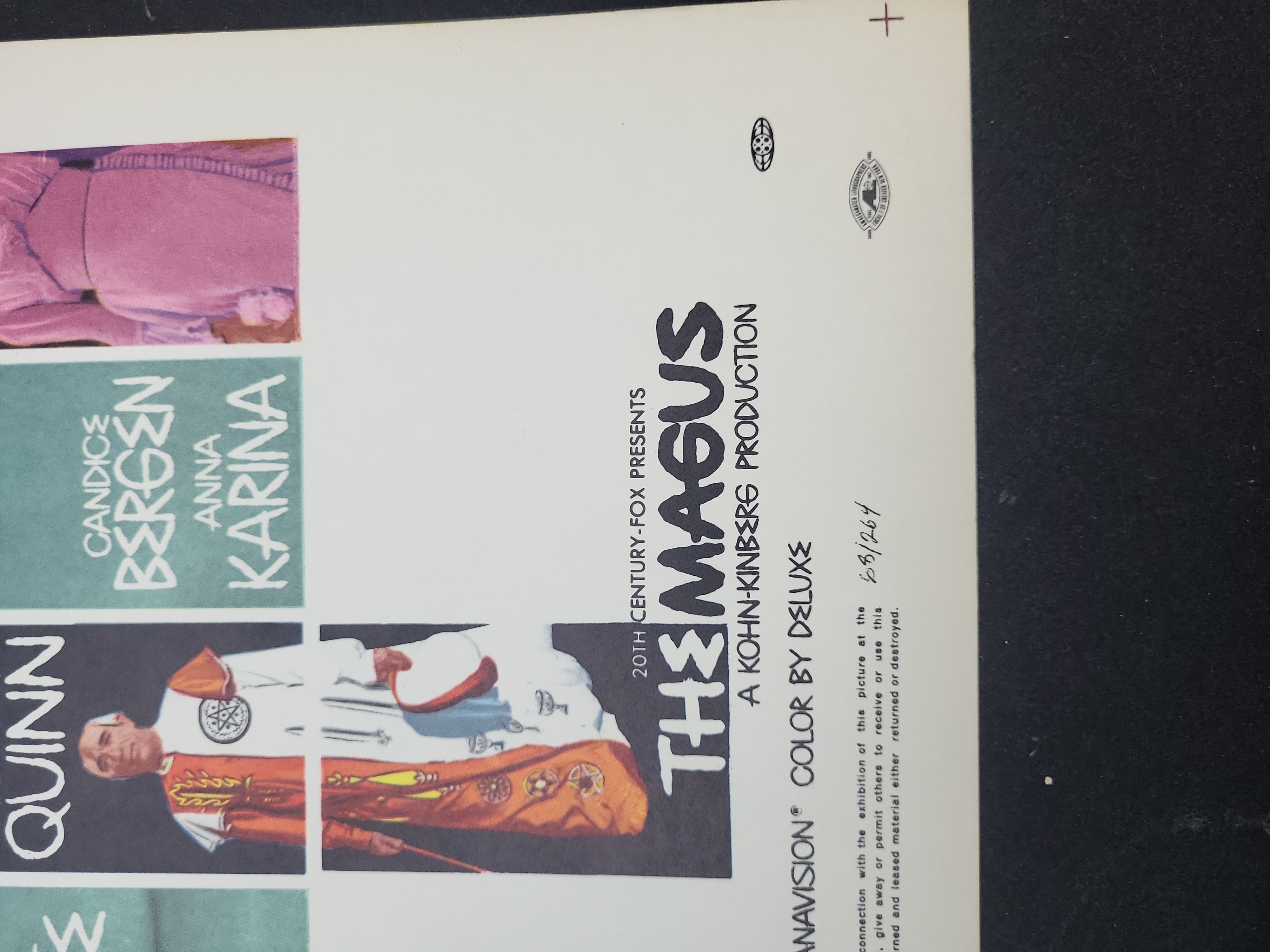 I03346 | 1968 The Magus Original One-Sheet Movie Poster Michael Caine Anthony Quinn