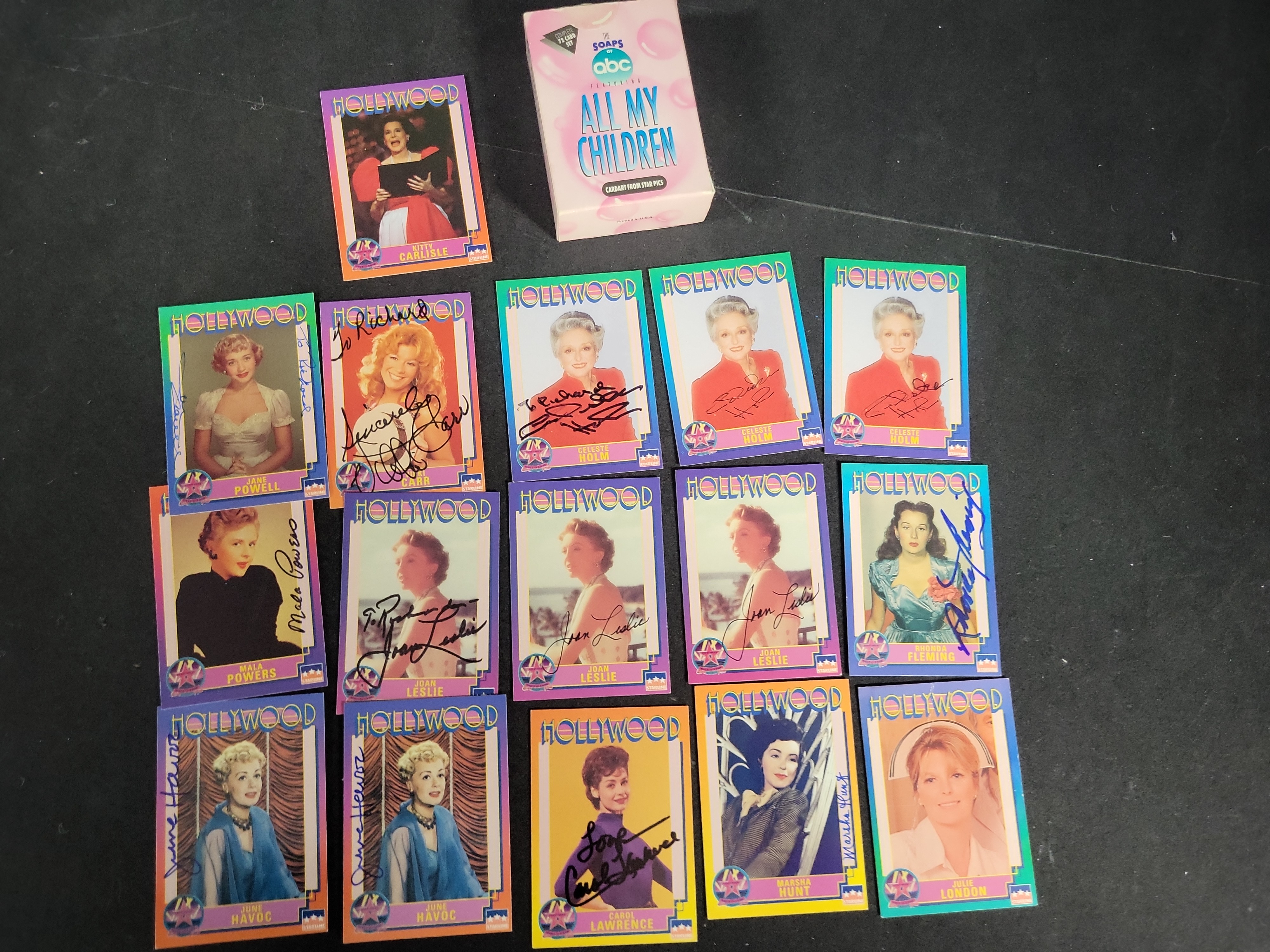 I03451 | A Collection of Starline Hollywood Walk of Fame Autographed Trading Cards and an All My Children Boxed Card Set