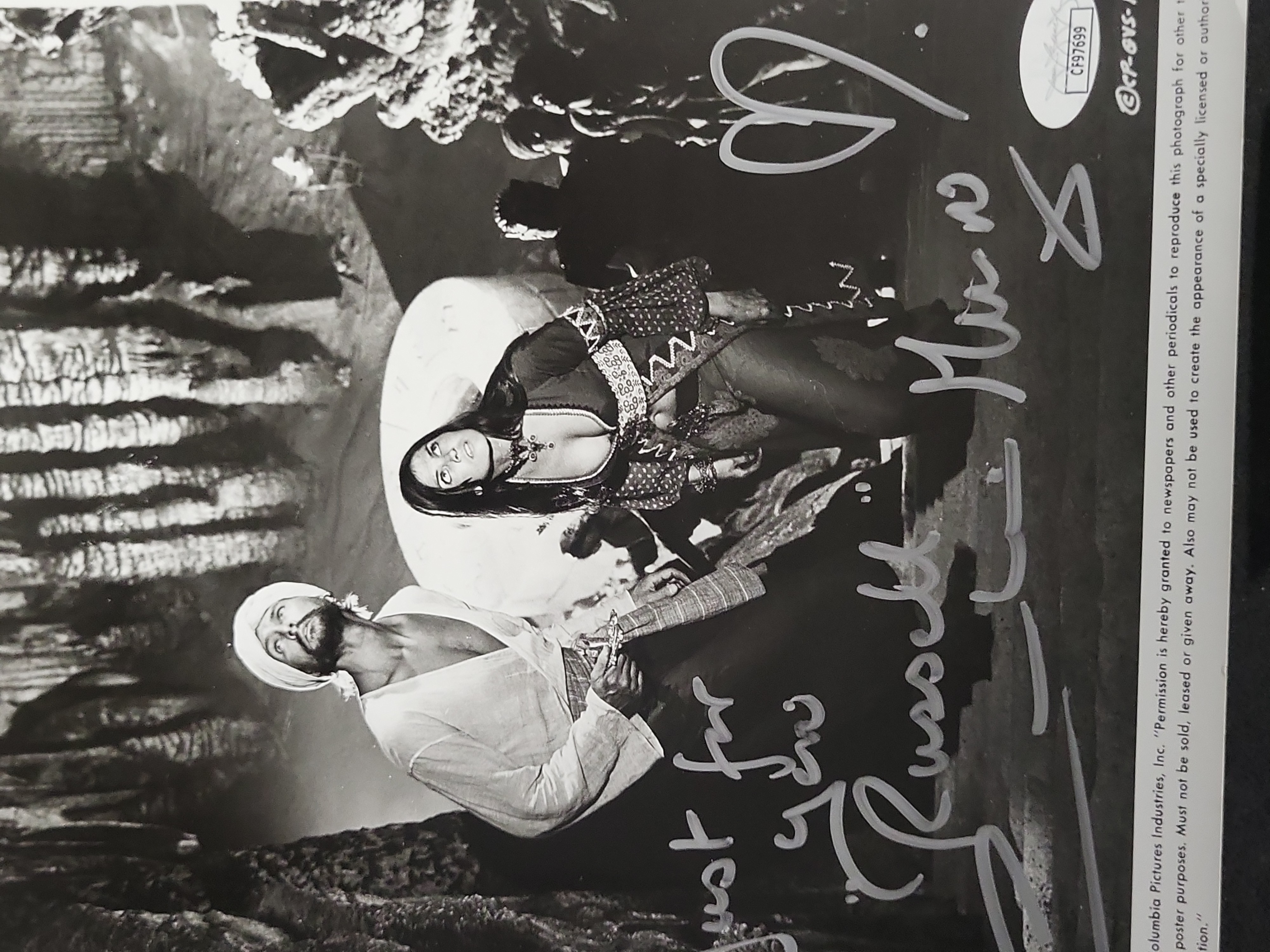 I03433 | Caroline Munro Signed The Golden Voyage of Sinbad Promotional Photograph with JSA COA