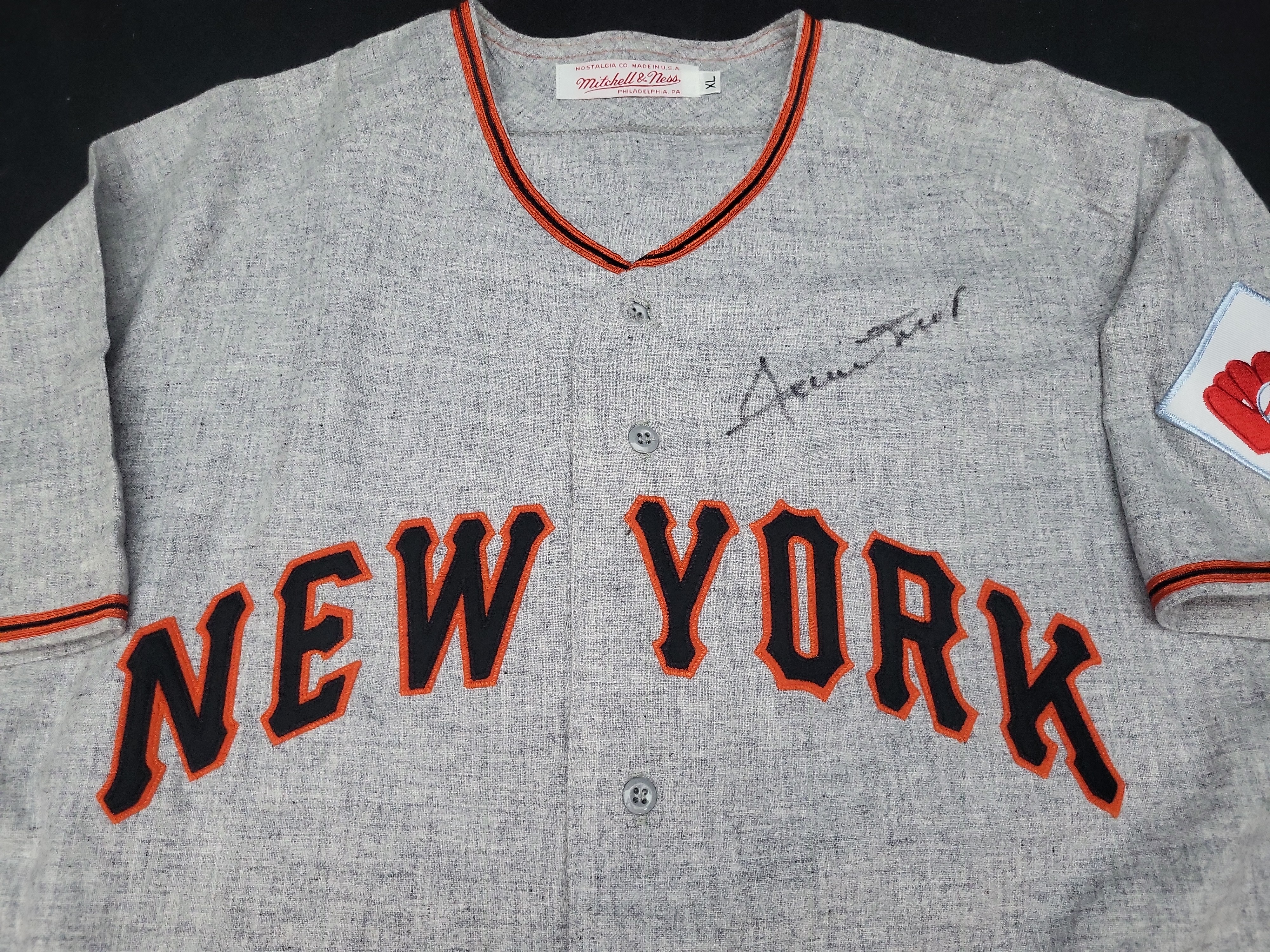 I03311 | Willie Mays Signed 1951 New York Giants Mitchell and Ness Commemorative Jersey Limited Edition 13 of 24