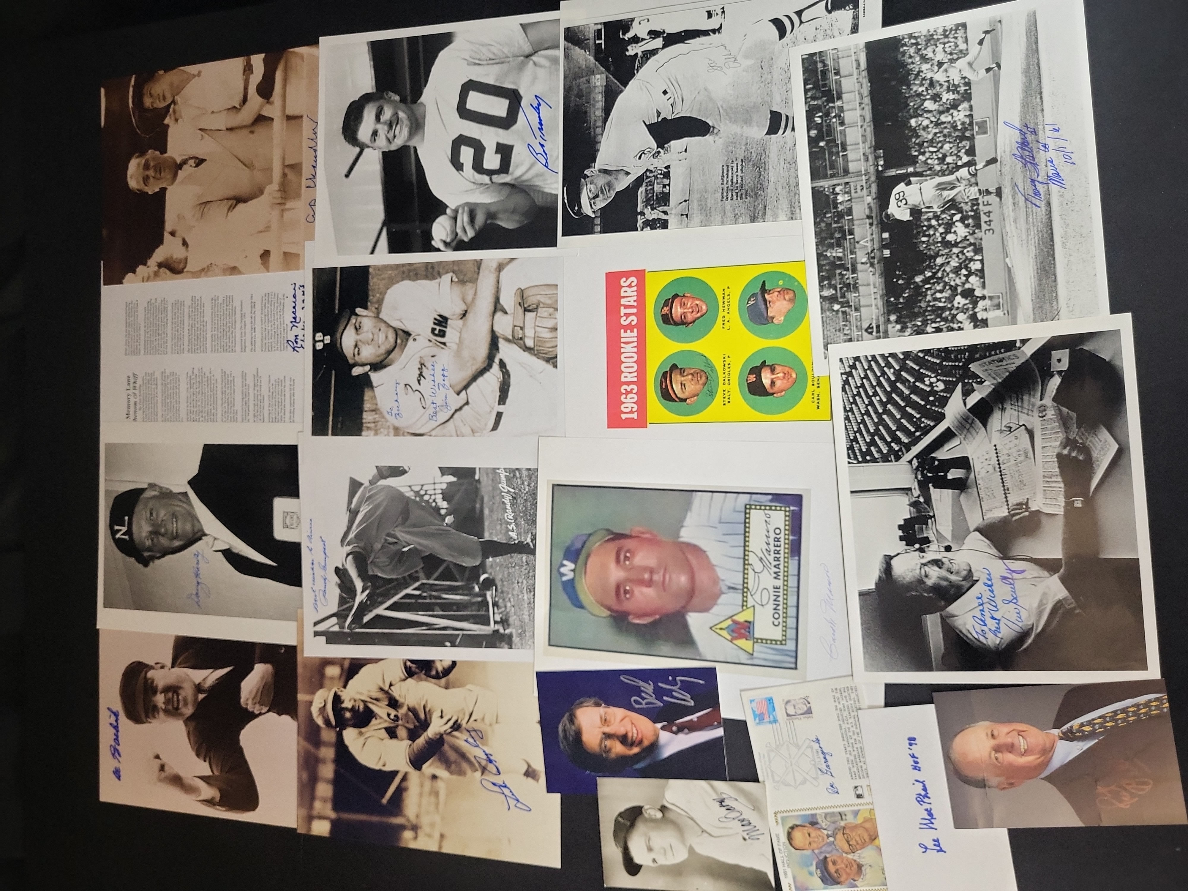 I03025 | An Assortment of Baseball Autographed Photographs and Memorabilia Including Hall of Fame Players, Executives, and Broadcasters