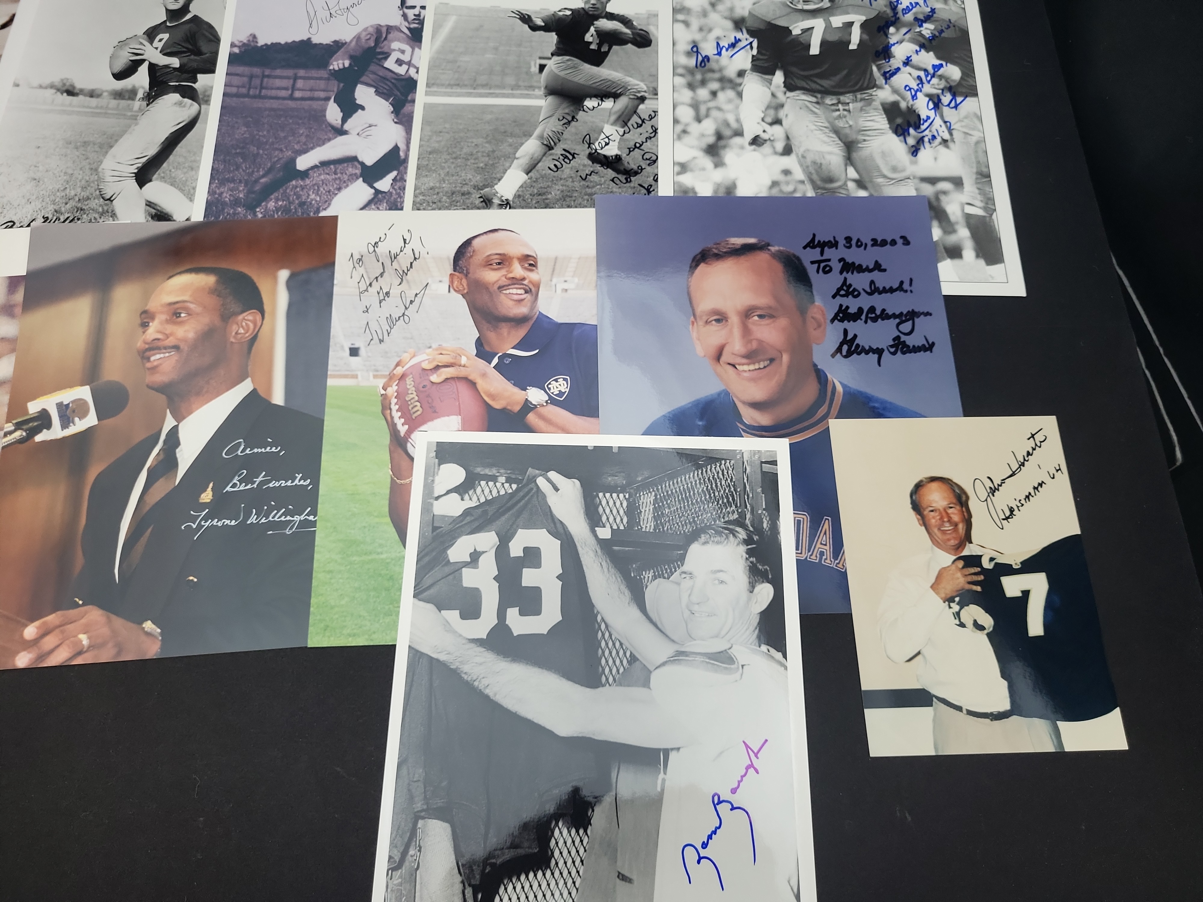 I03006 | A Collection of Autographed Football Legend Photographs and Ephemera Featuring Notre Dame Heisman Winners and Hall of Famers