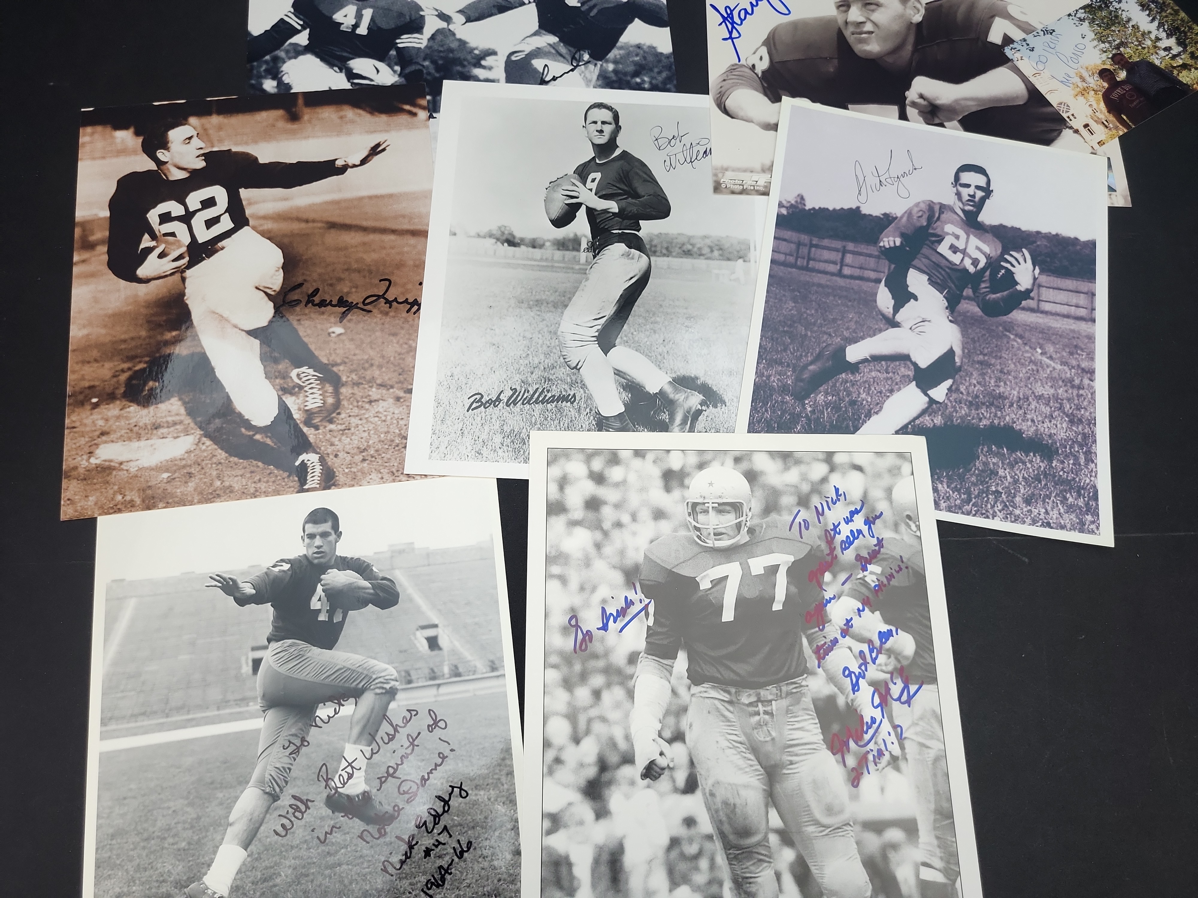 I03006 | A Collection of Autographed Football Legend Photographs and Ephemera Featuring Notre Dame Heisman Winners and Hall of Famers