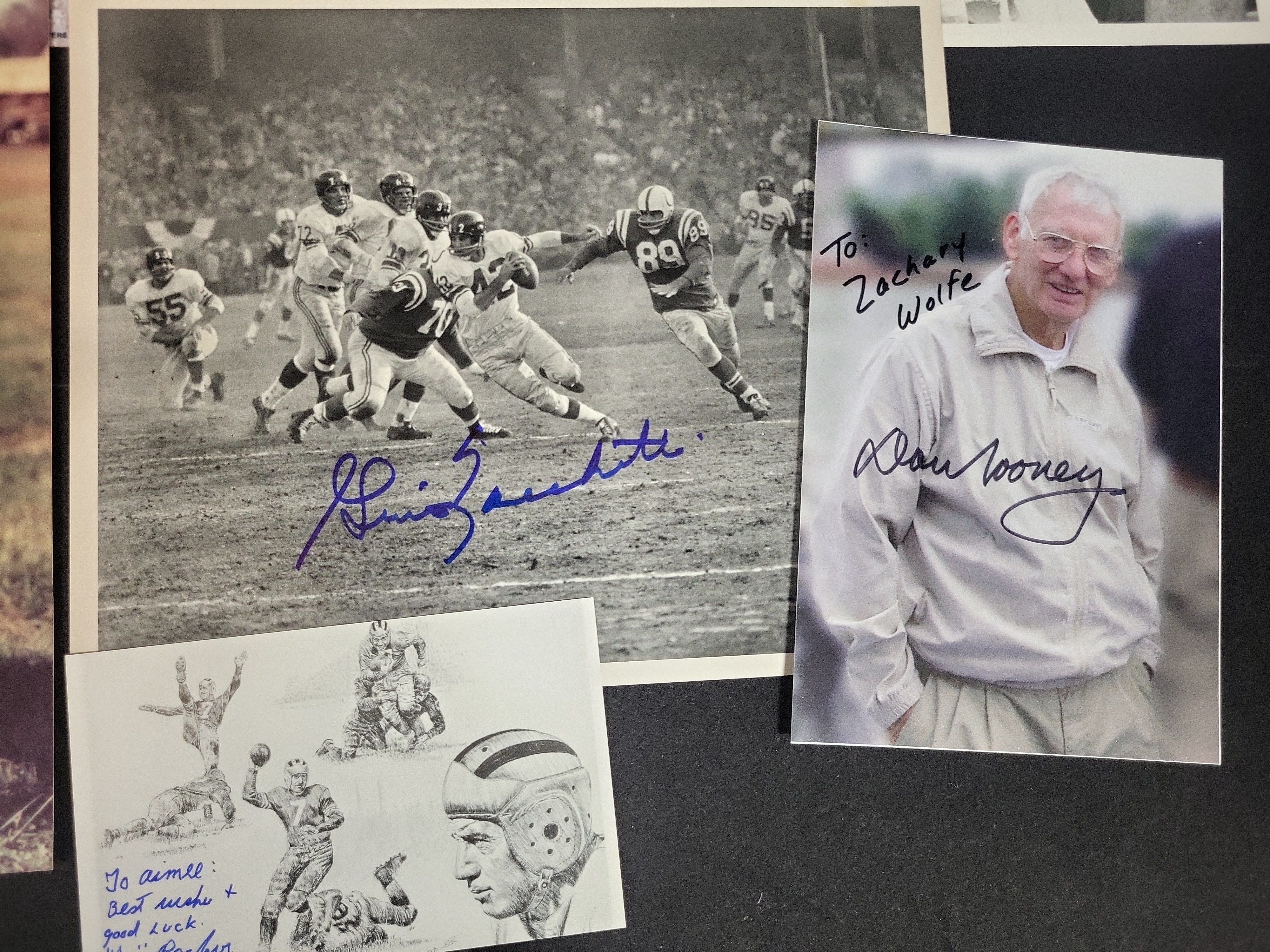 I03027 | Collection of Thirteen Autographed NFL Hall of Fame Photographs and Ephemera